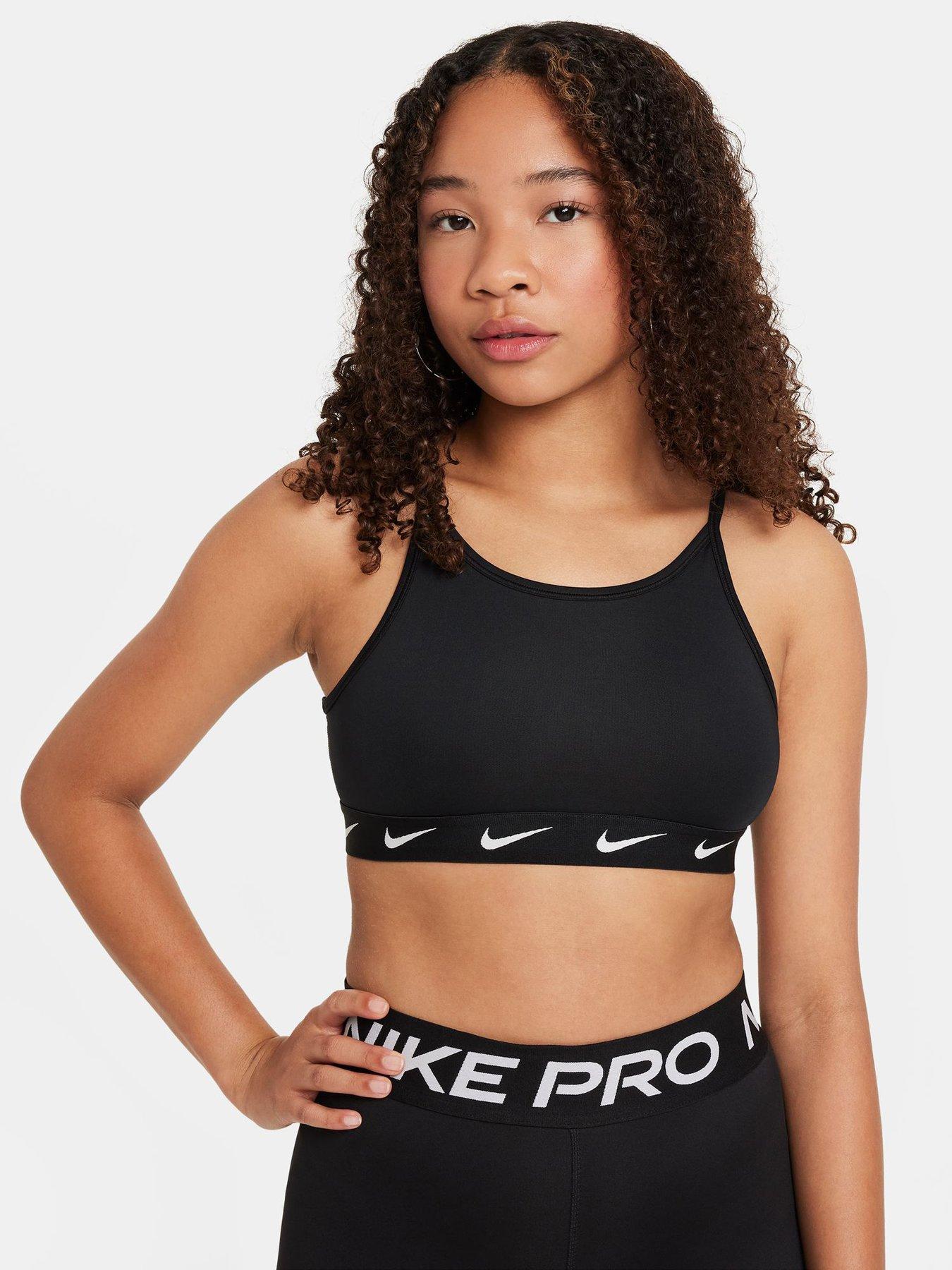 Nike Junior Girls Training Sports Bra - Black