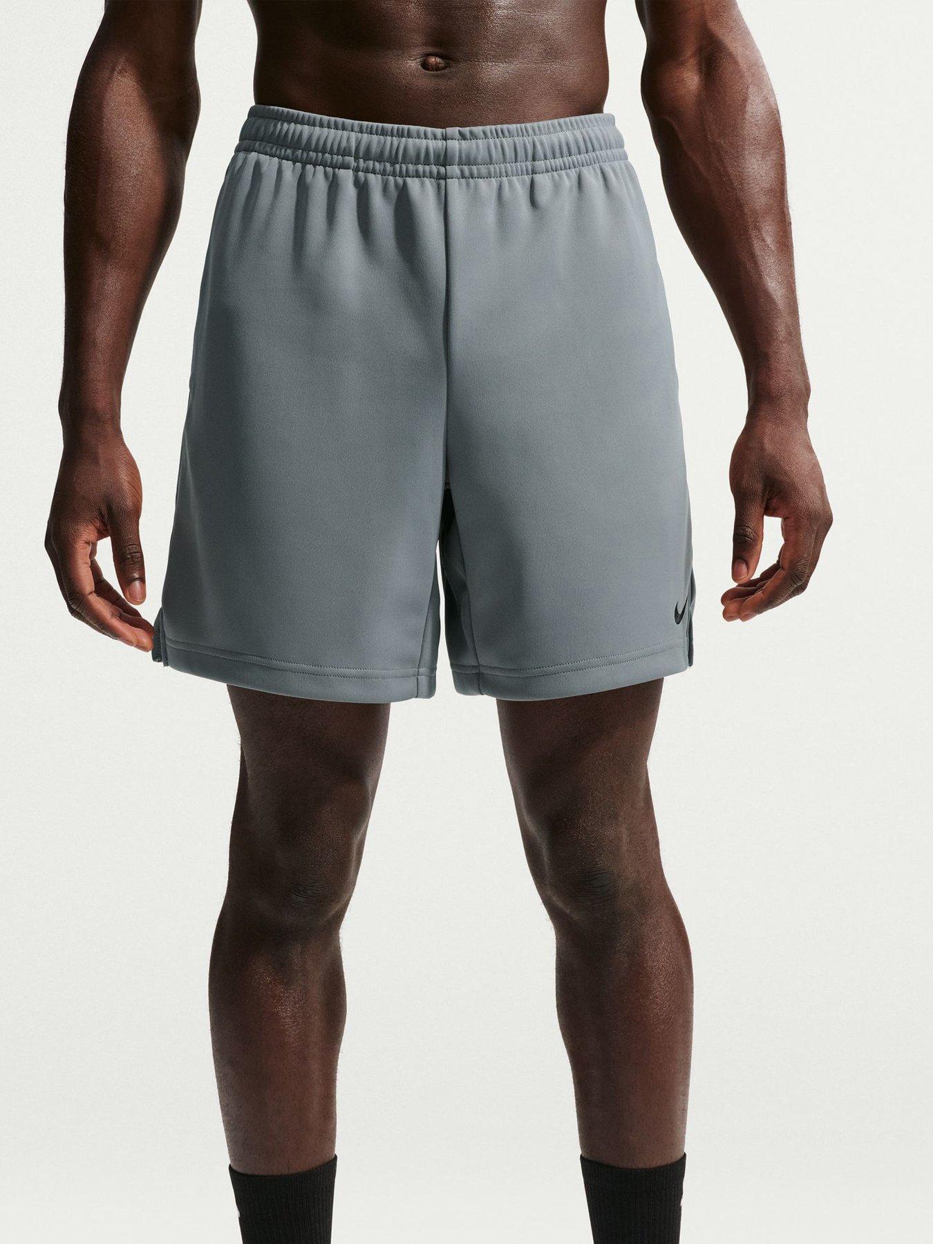 Nike Mens Training Dri-FIT 7 Inch Fleece Shorts - Grey