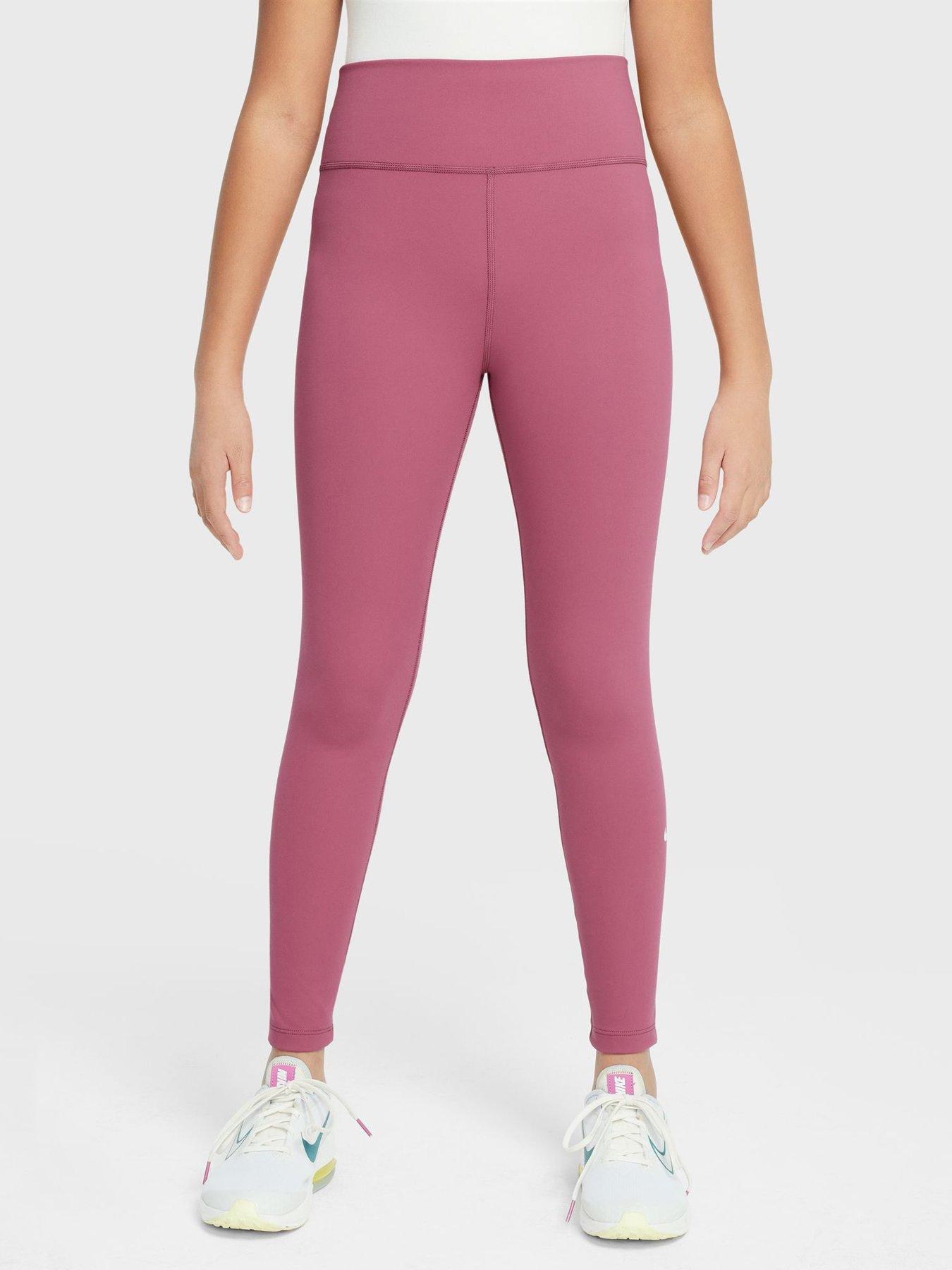 Nike Junior Girls Training Dri-FIT High Waisted Leggings - Pink