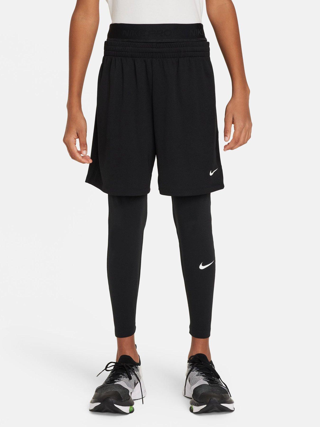 Image 1 of 7 of Nike Junior Boys Training Tights - Black