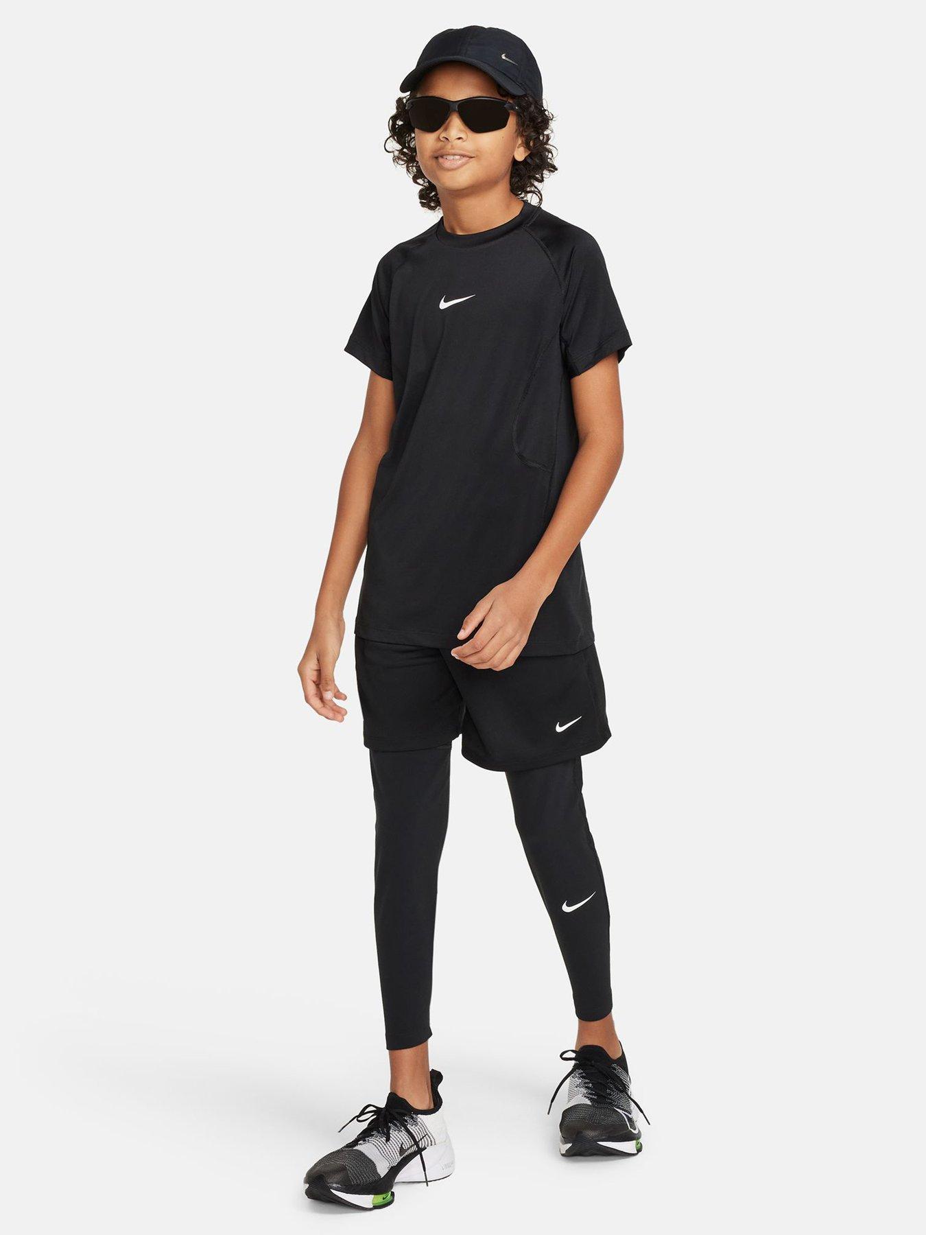 Image 3 of 7 of Nike Junior Boys Training Tights - Black