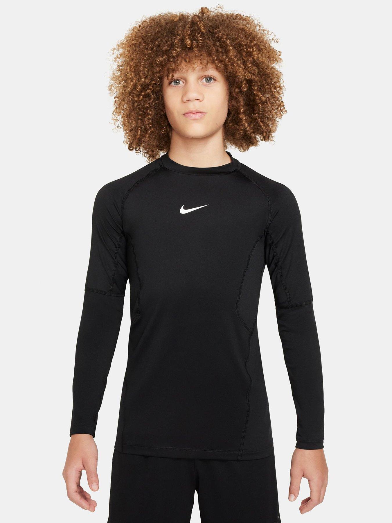 Image 1 of 5 of Nike Junior Boys Training Dri-FIT Long Sleeve Top - Black