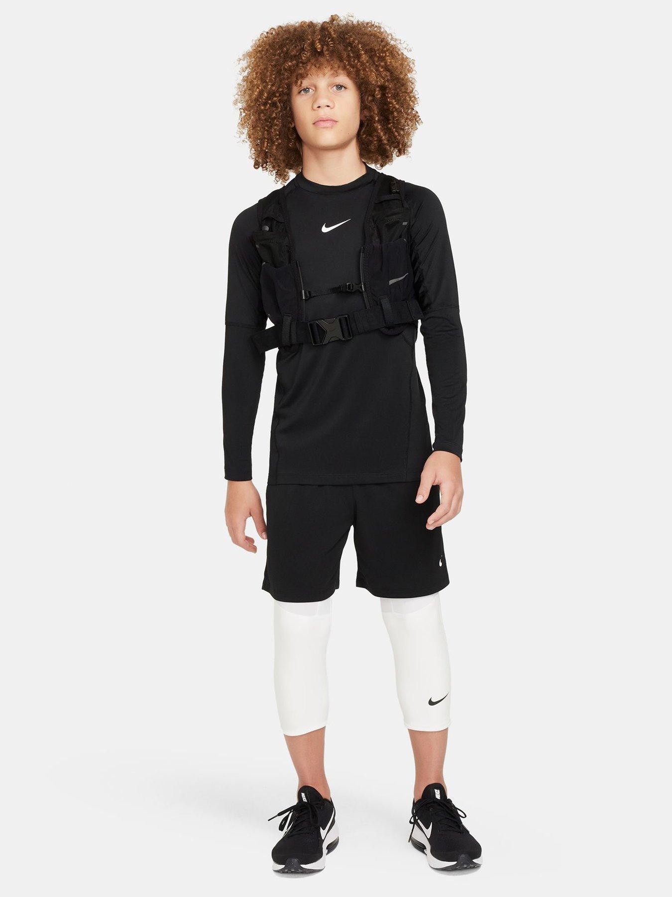 Image 3 of 5 of Nike Junior Boys Training Dri-FIT Long Sleeve Top - Black