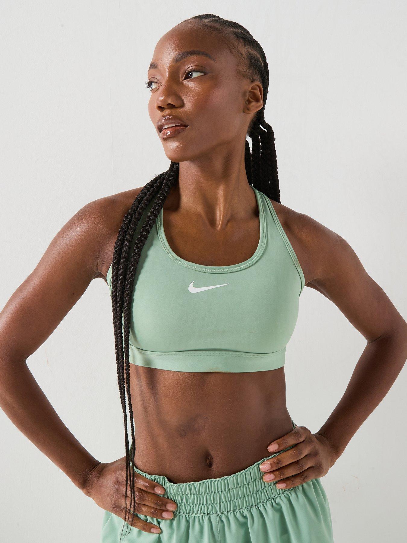 Nike Womens Training Swoosh Medium Support Sports Bra - Green
