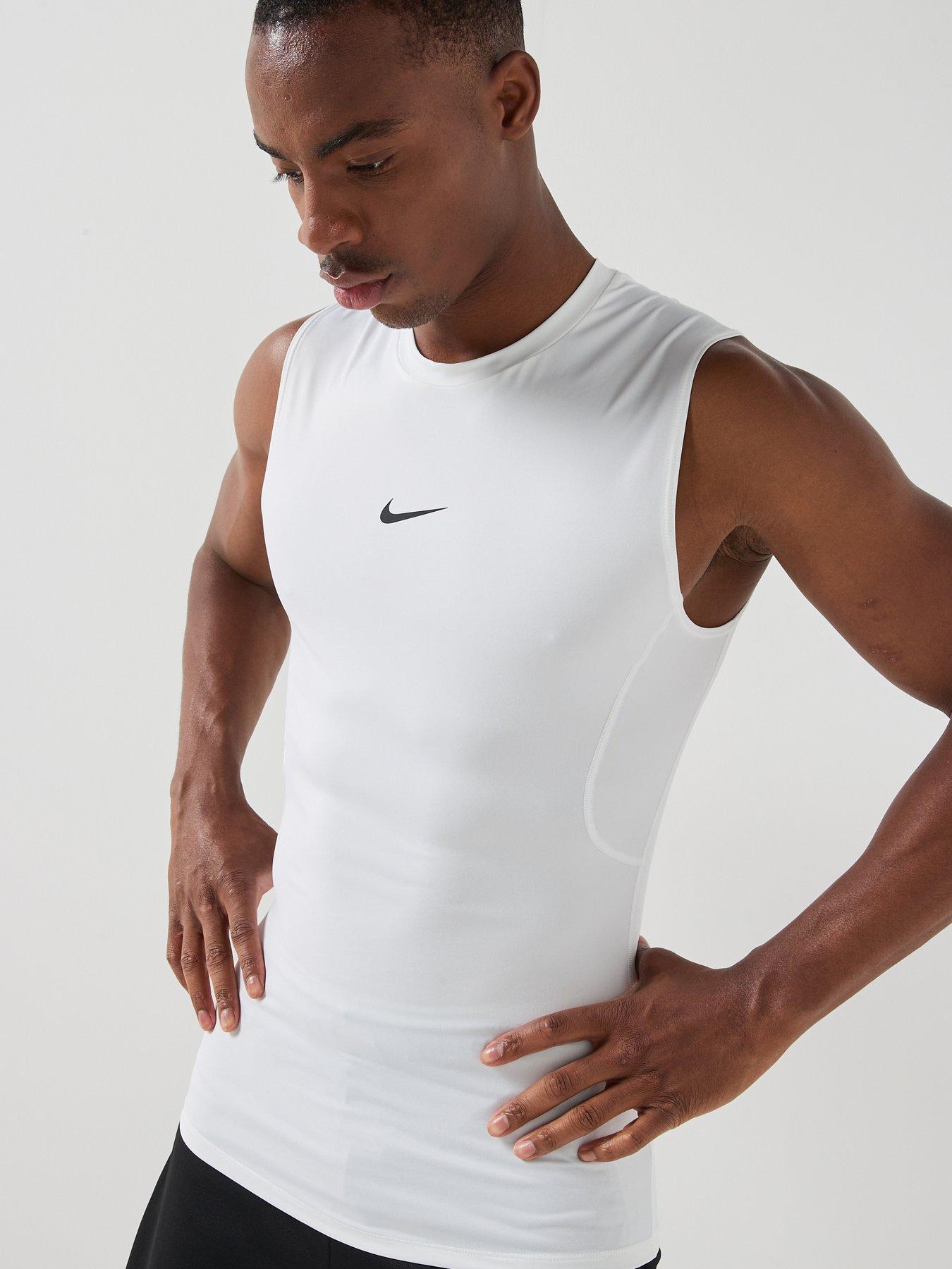 Nike Mens Training Dri-FIT Tight Sleeveless Fitness Top - White