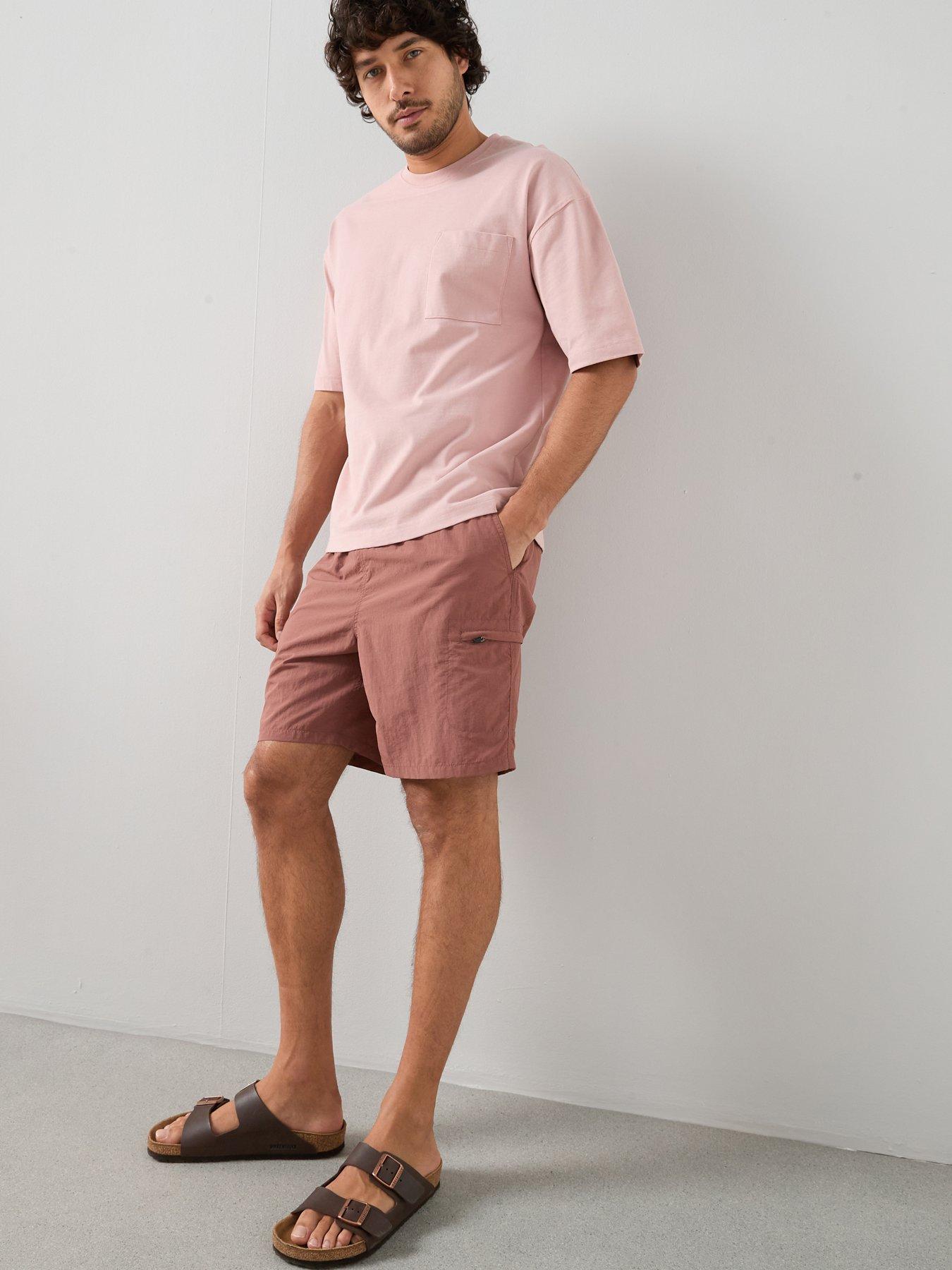 The Very Collection Quick Dry Cargo Swim Shorts - Berry
