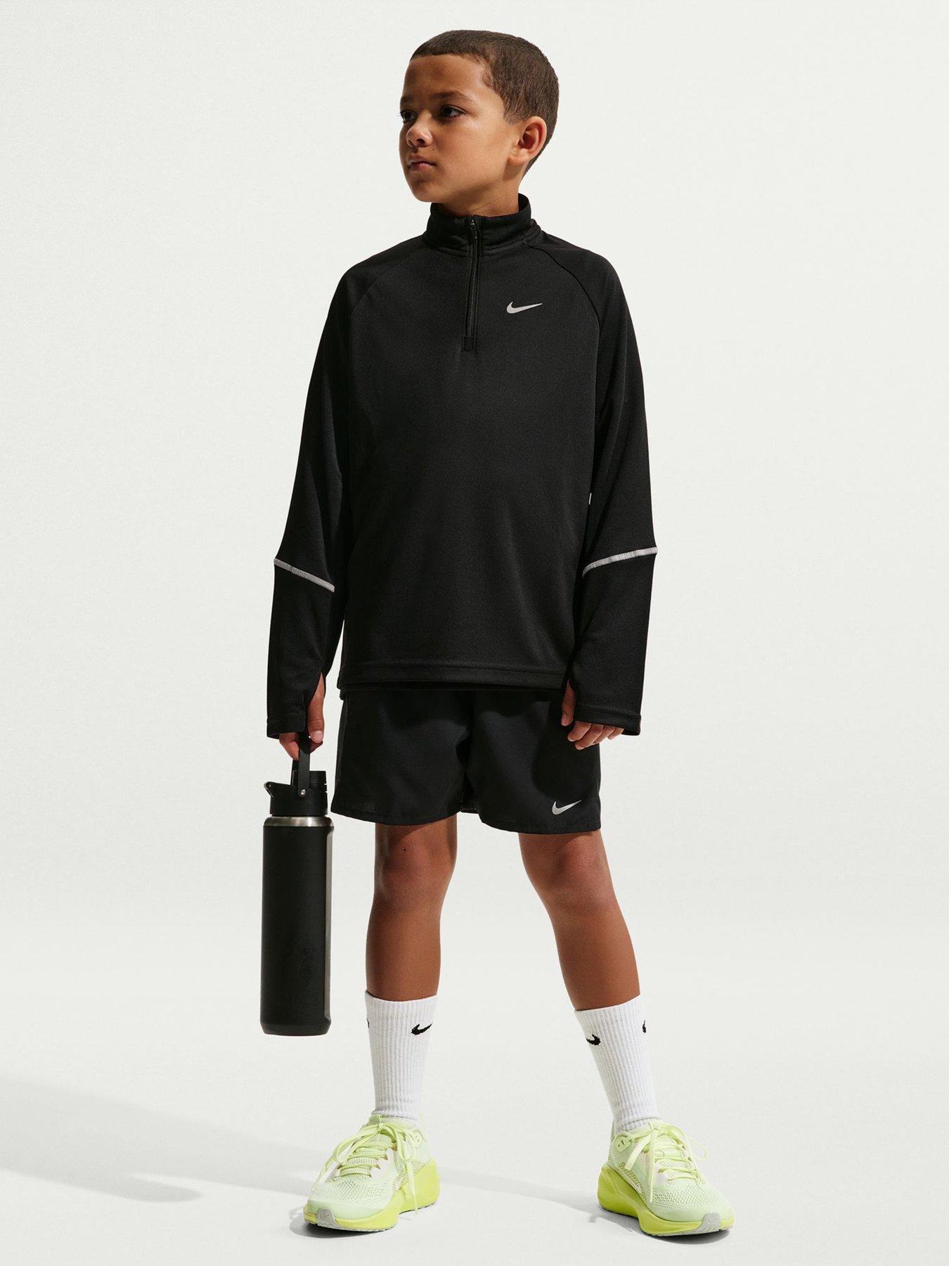 Nike Junior Boys Dri-FIT 1/2 Zip Top - Black
