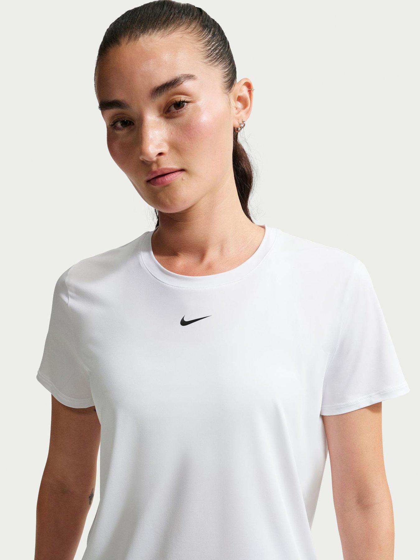 Image 4 of 5 of Nike Womens Training One Classic Dri-FIT T-Shirt - White