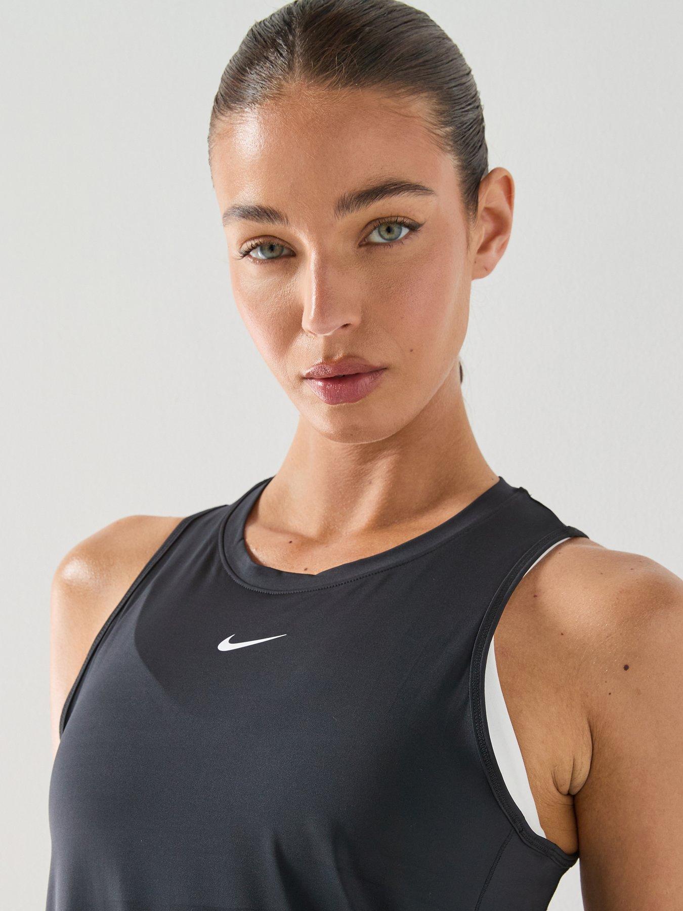 Image 4 of 7 of Nike Womens One Classic Dri-FIT Training Tank Top - Black