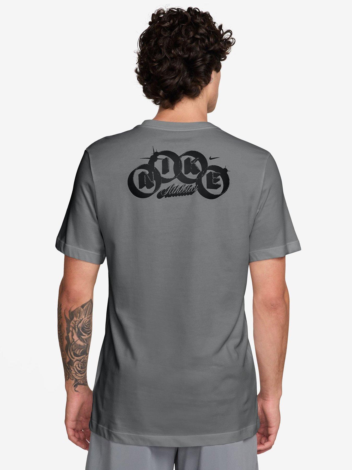 Image 2 of 3 of Nike Mens Training Dri-FIT Graphic T-Shirt - Grey