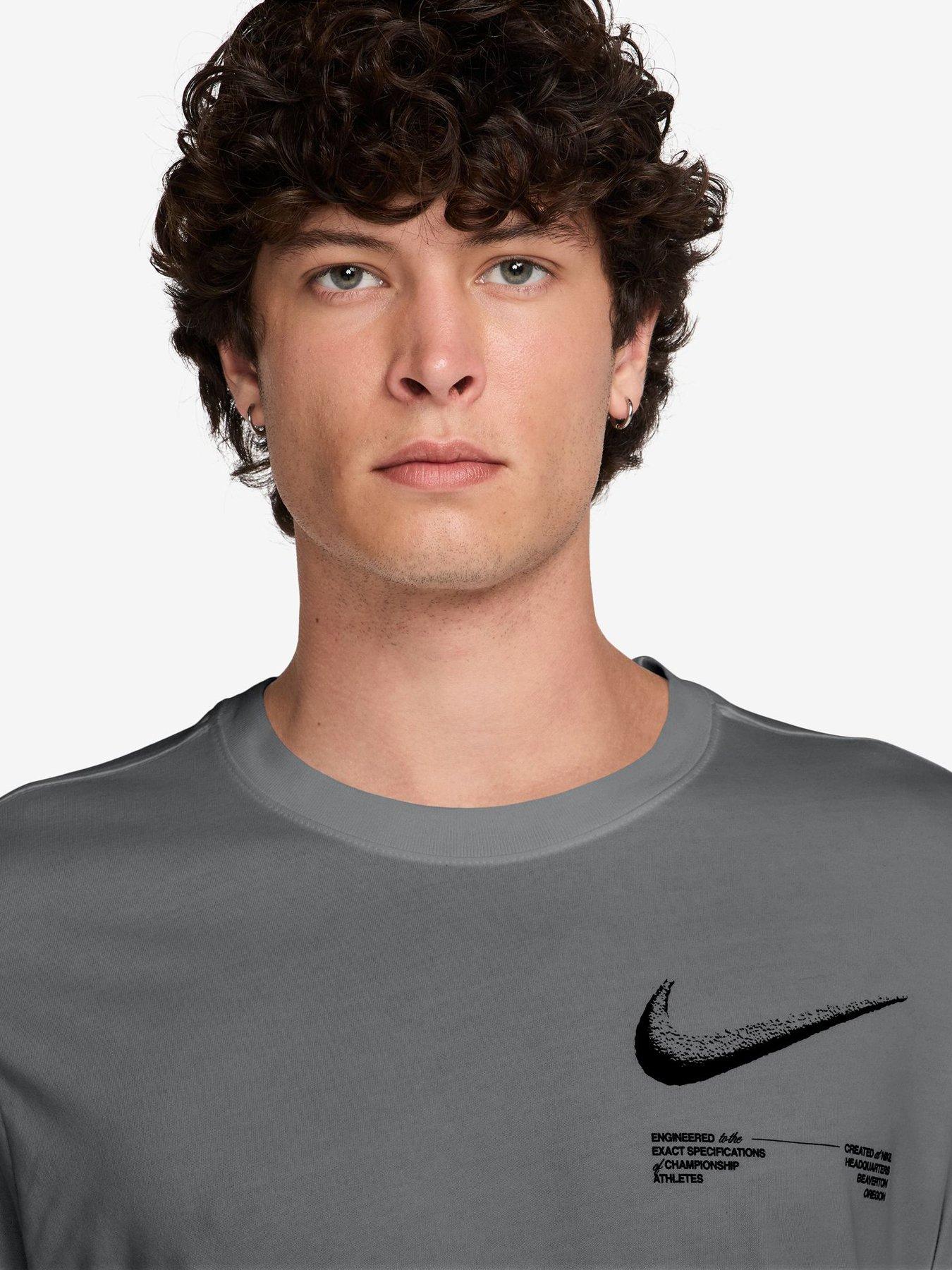 Image 3 of 3 of Nike Mens Training Dri-FIT Graphic T-Shirt - Grey
