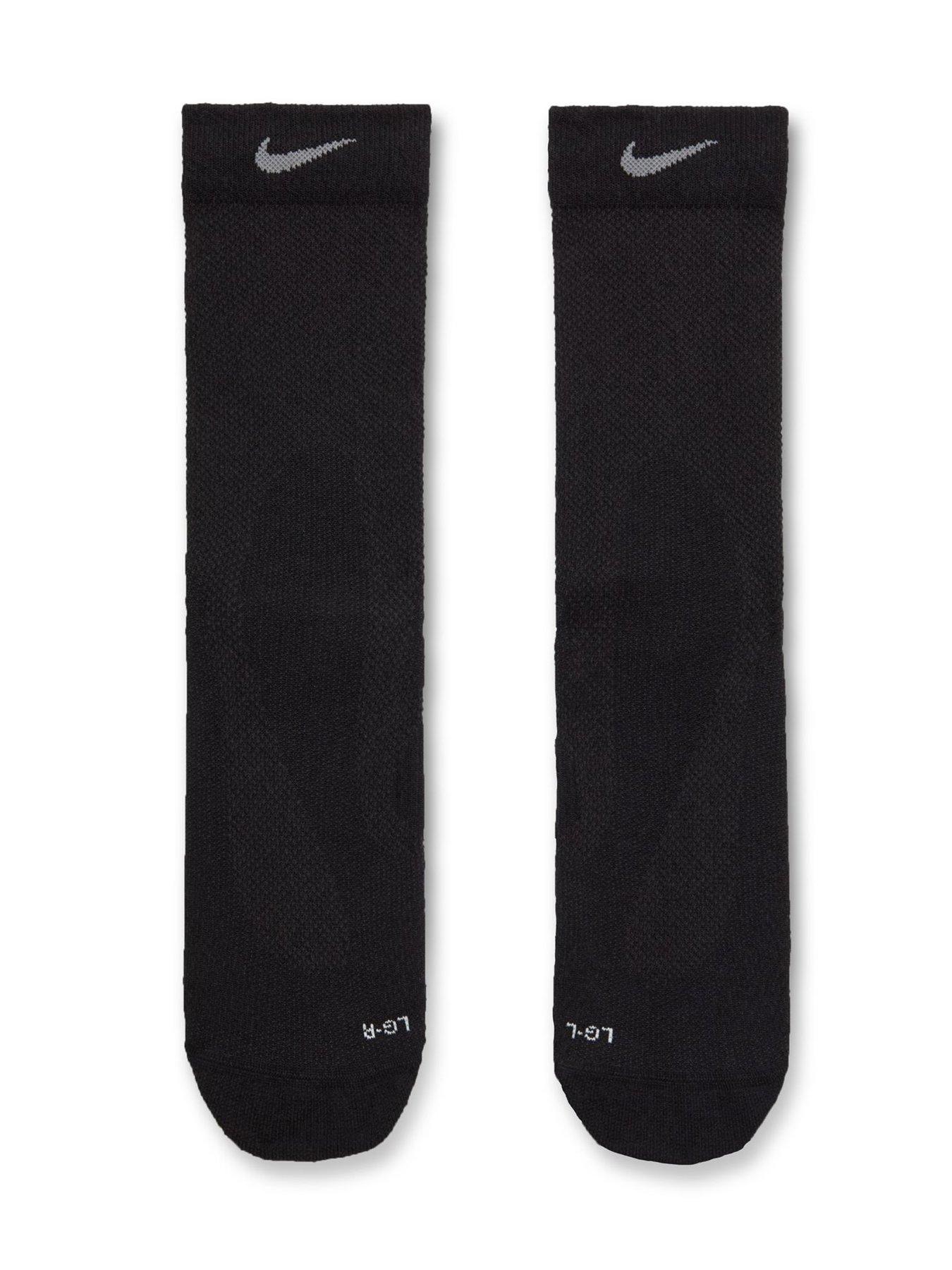 back image of nike-unisex-running-lightweight-crew-socks-1-pair-black