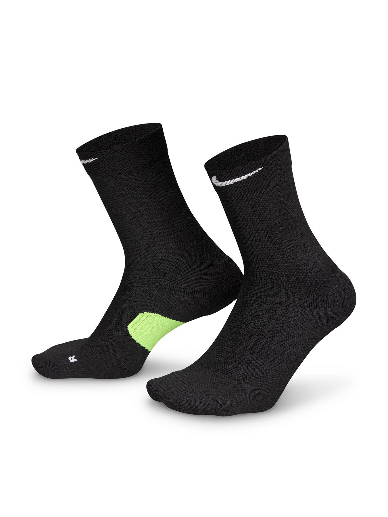 Nike Unisex Running Lightweight Crew Socks (1 Pair) - Black