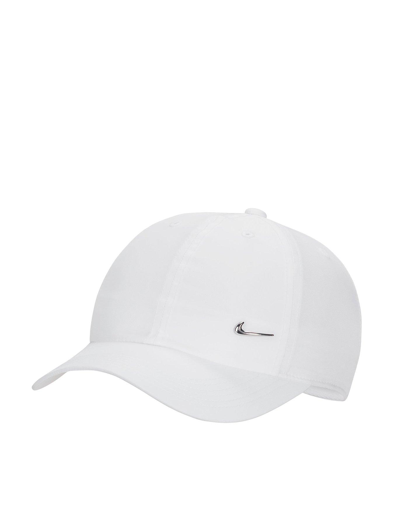 Image 1 of 2 of Nike Unisex Kids Unstructured Metal Swoosh Cap - White