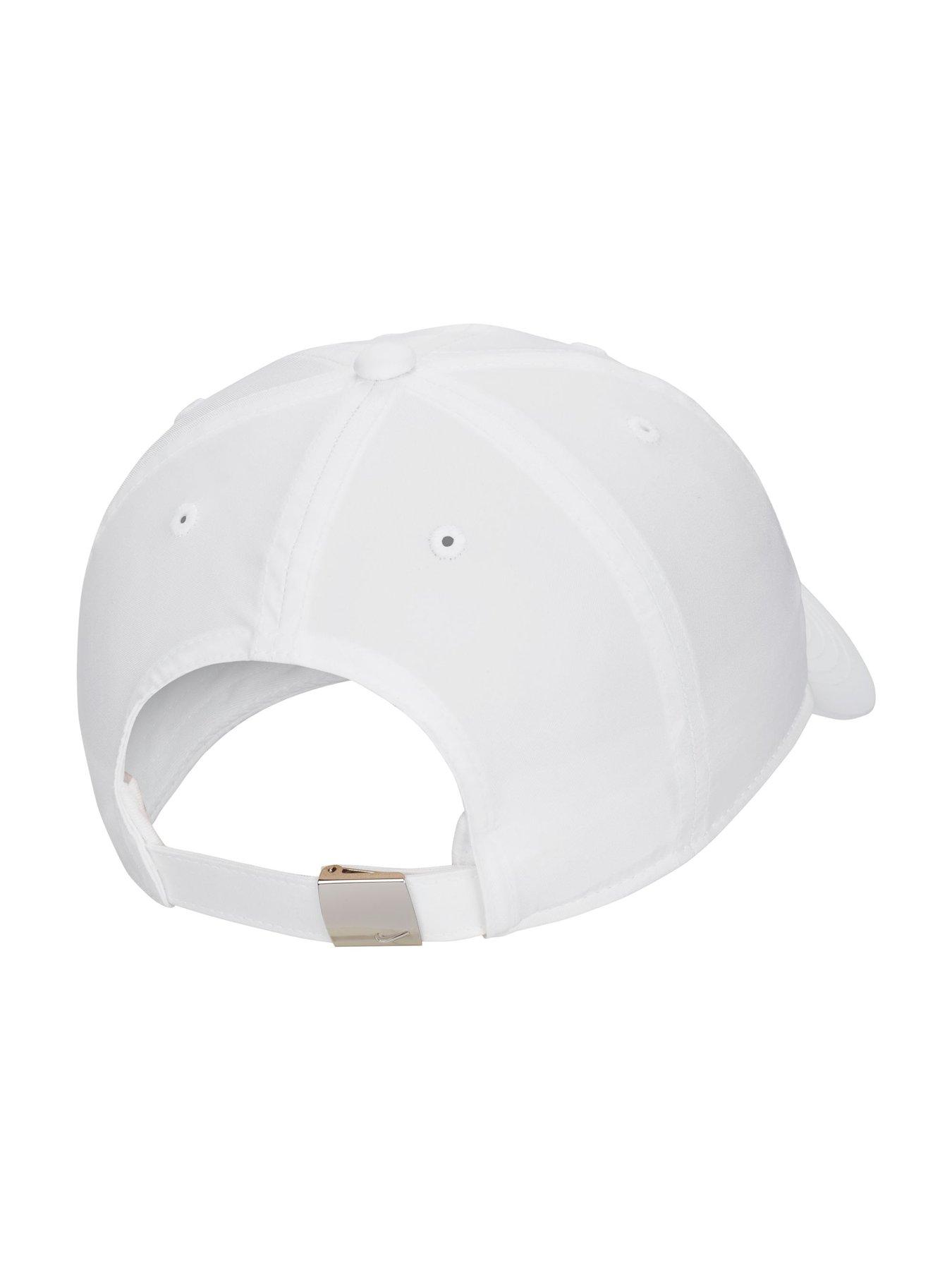 Image 2 of 2 of Nike Unisex Kids Unstructured Metal Swoosh Cap - White