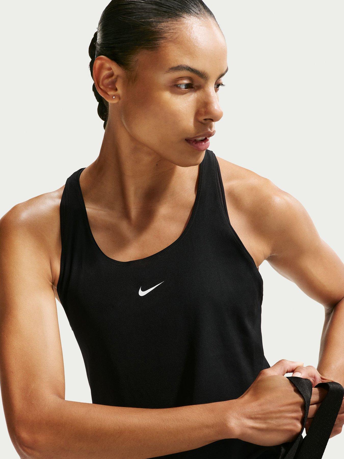Image 6 of 6 of Nike Womens Training Pro Dri-FIT Elastika Tank Top - Black/White