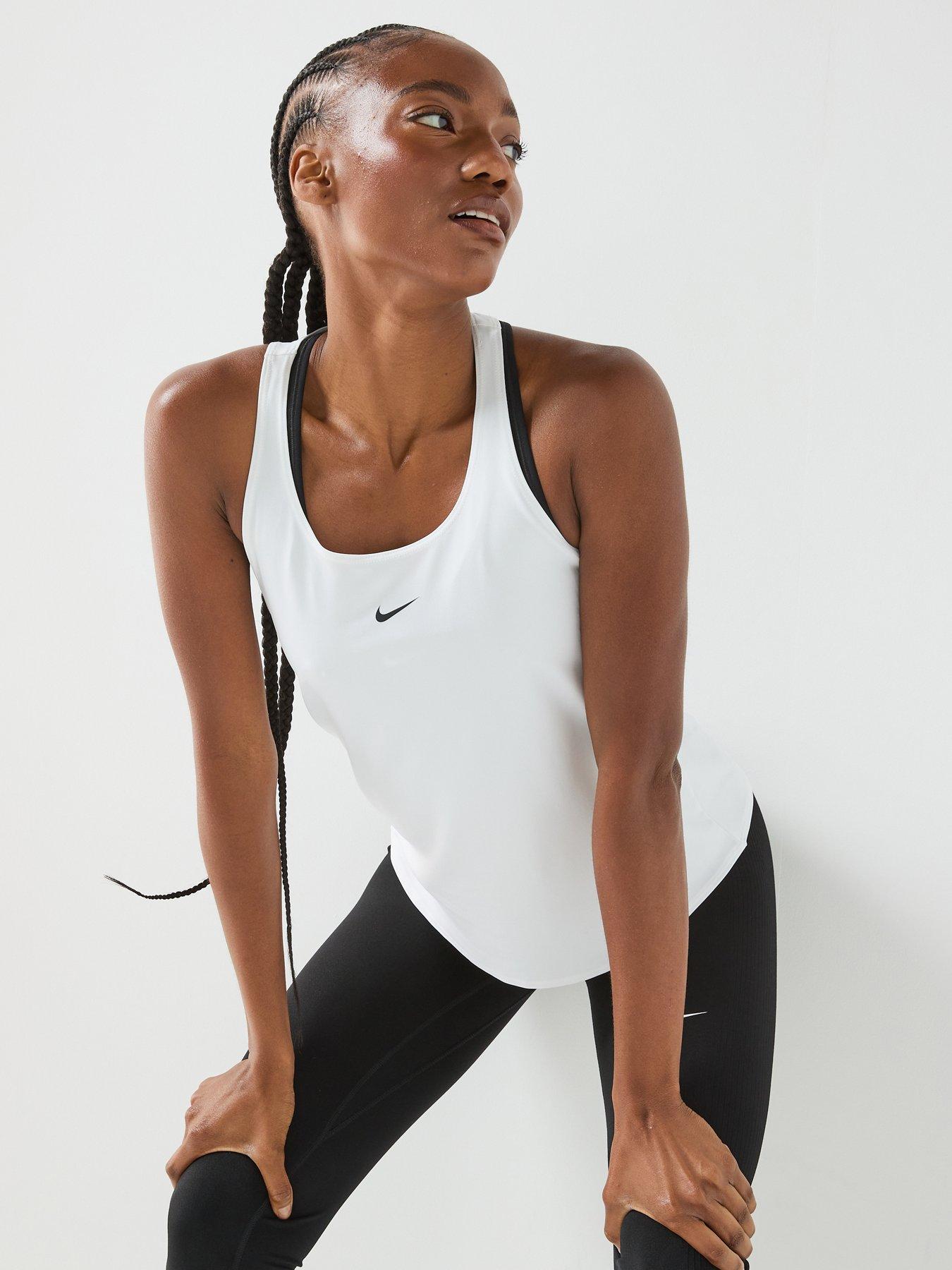 Nike Womens Training Pro Dri-FIT Elastika Tank - White