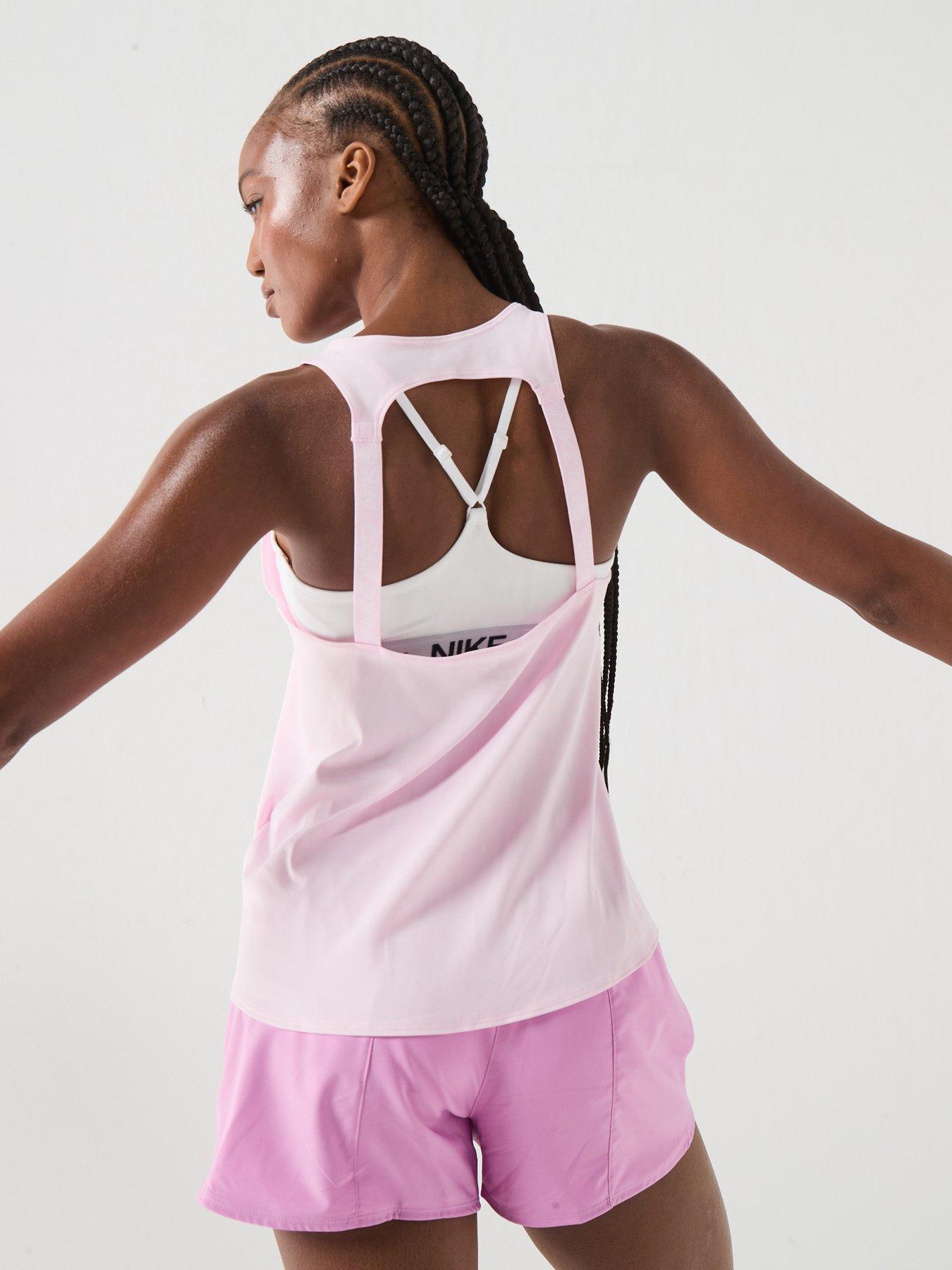 Image 2 of 5 of Nike Womens Training Pro Dri-FIT Elastika Tank - Pink