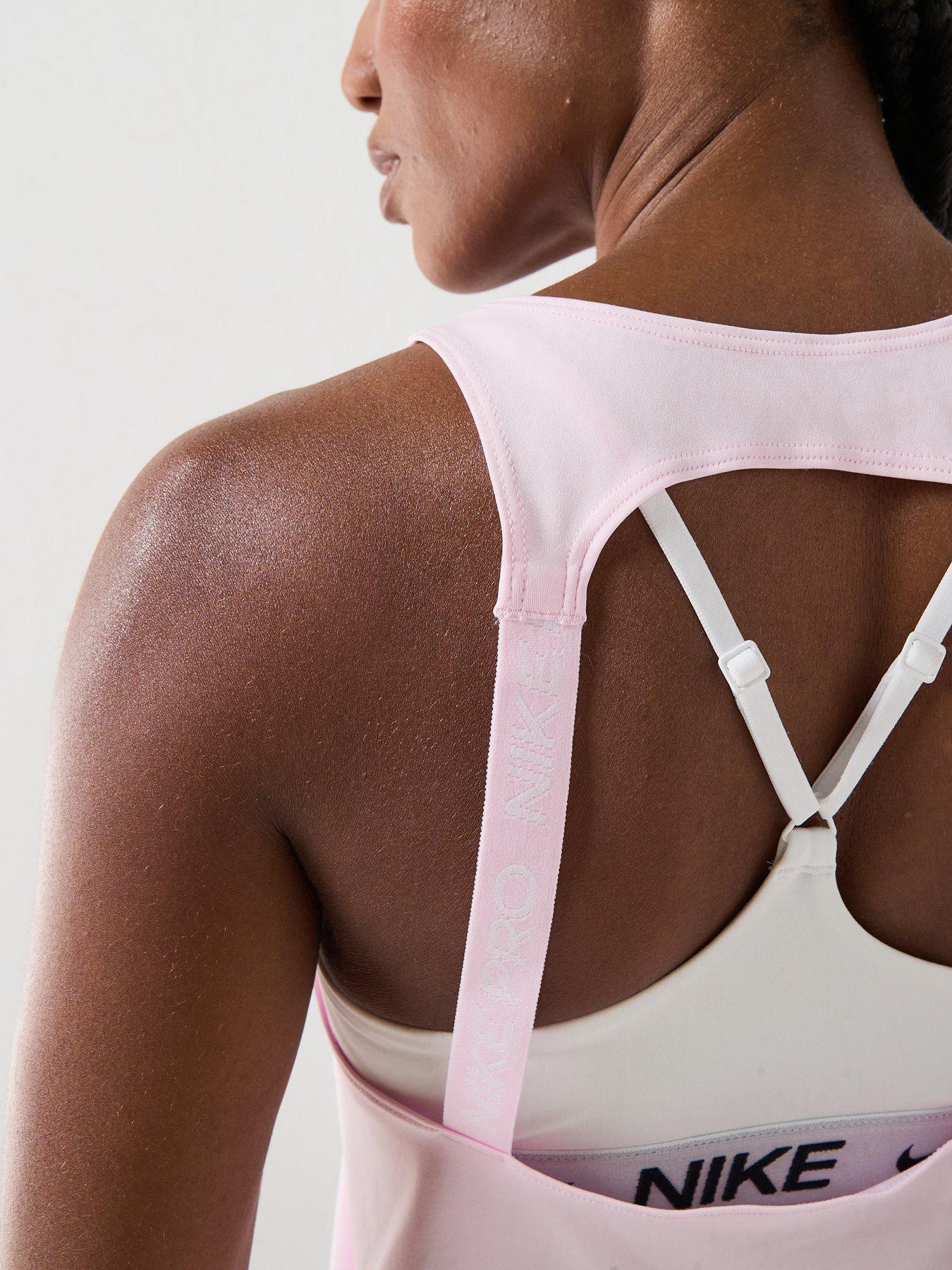 Image 4 of 5 of Nike Womens Training Pro Dri-FIT Elastika Tank - Pink