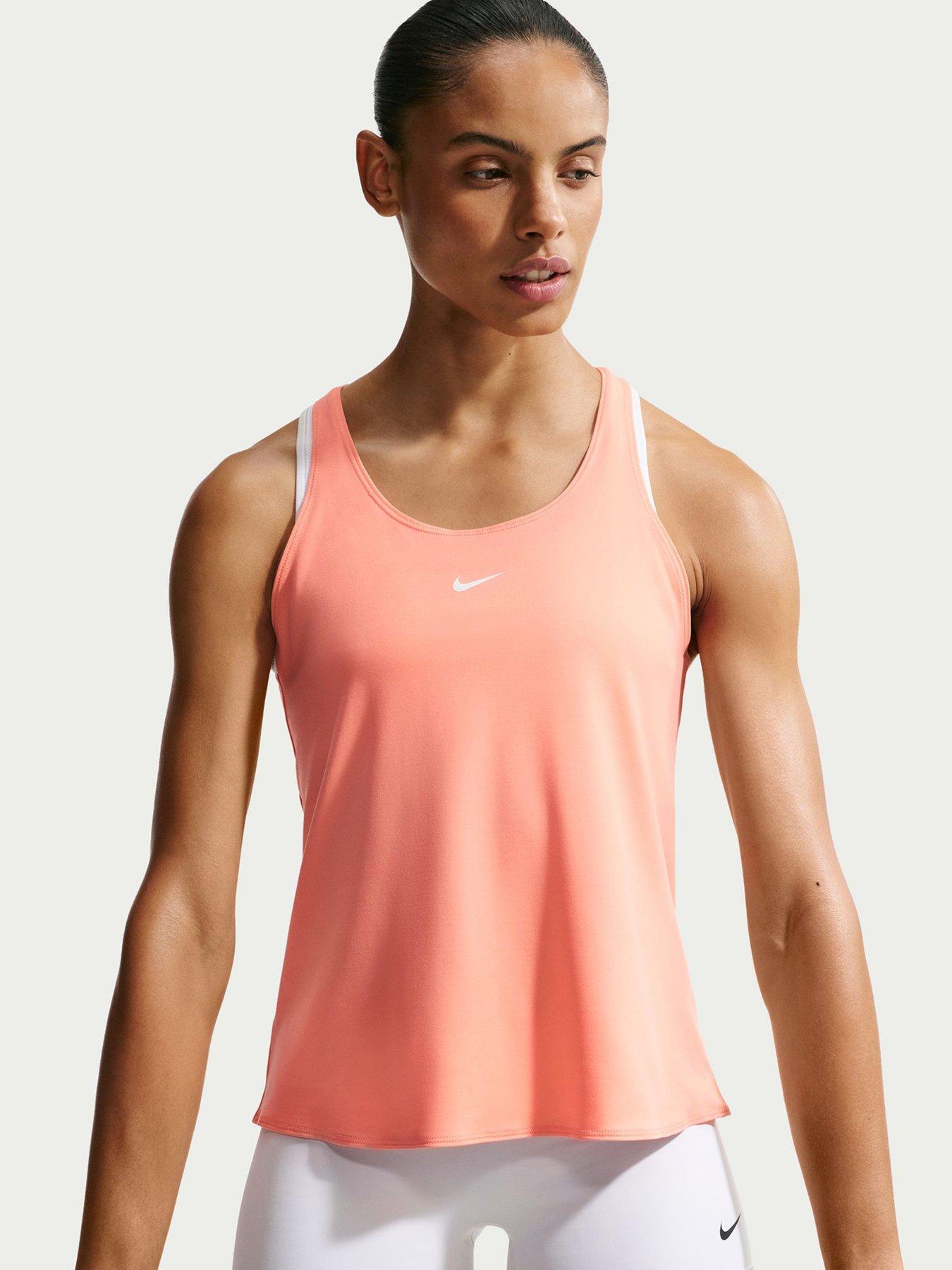  image of nike-womens-training-pro-dri-fit-elastika-tank-orange