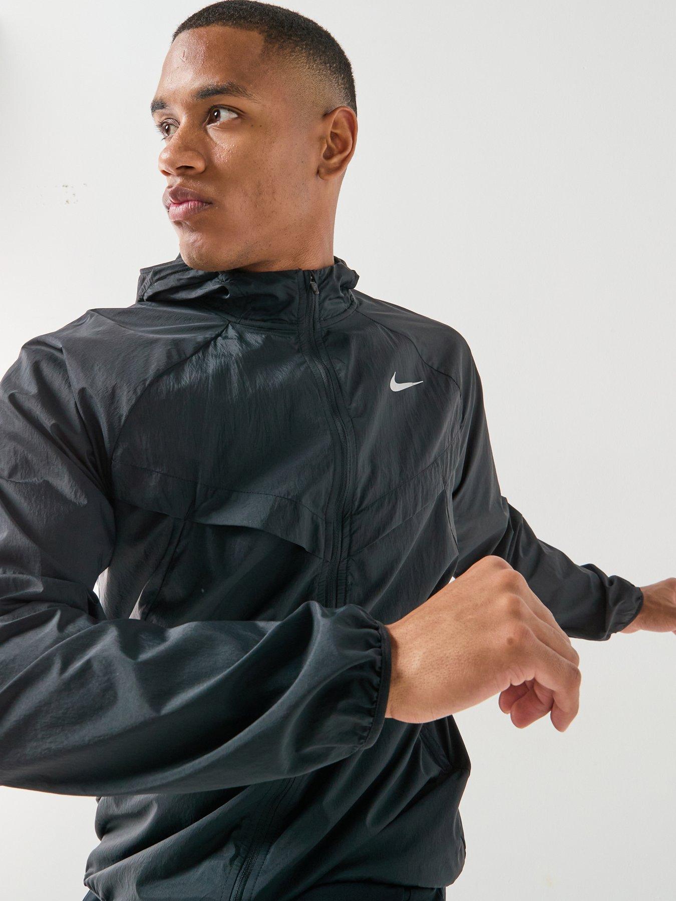 Nike Mens Repel UV Running Jacket - Black
