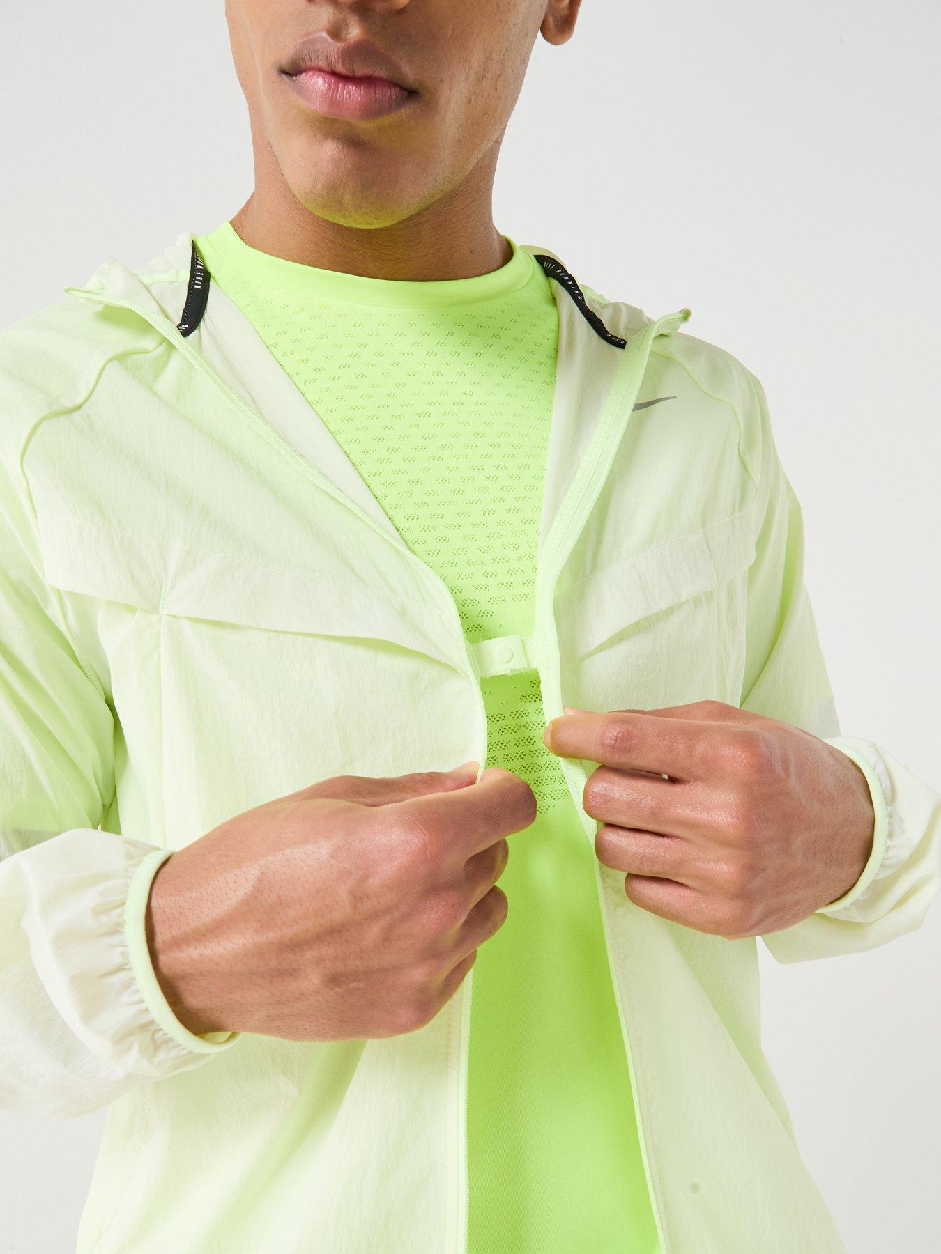 Image 4 of 7 of Nike Mens Running Repel UV Jacket - Yellow