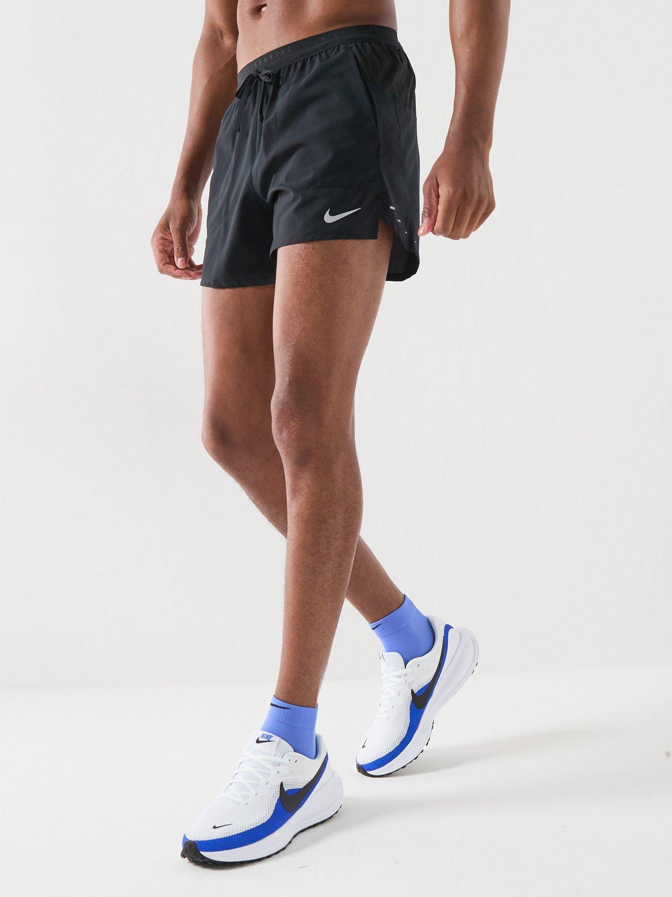 Nike Mens Stride Dri-FIT Running 5 Inch Brief Lined Shorts - Black