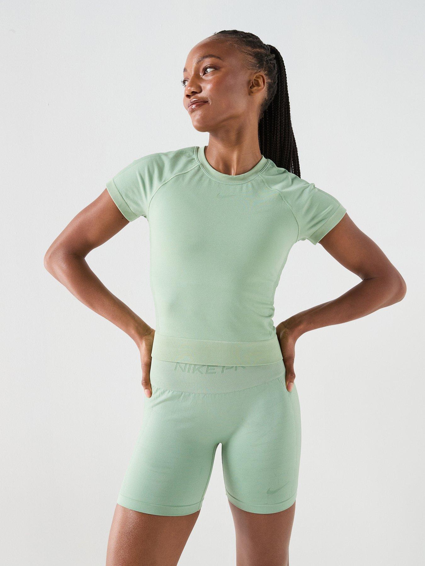 Nike Womens Training Dri-FIT Short Sleeve Top - Green