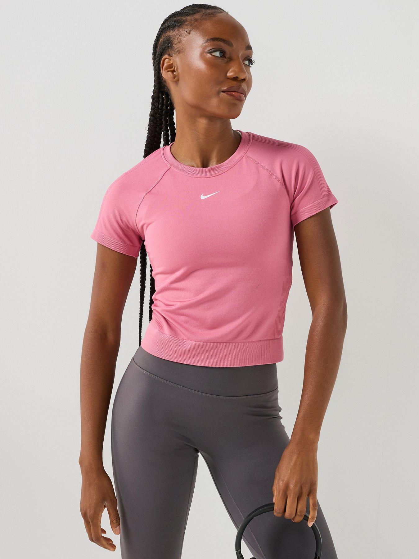 Nike Womens Training Pro Dri-FIT Seamless T-Shirt - Pink