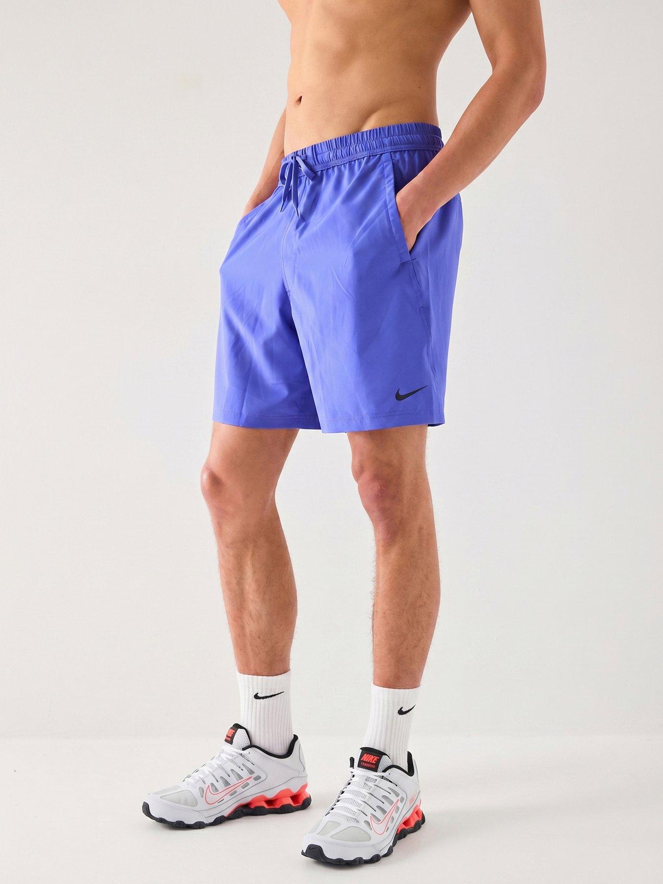 Image 1 of 7 of Nike Mens Training Dri-FIT 7 Inch Unlined Versatile Shorts - Blue