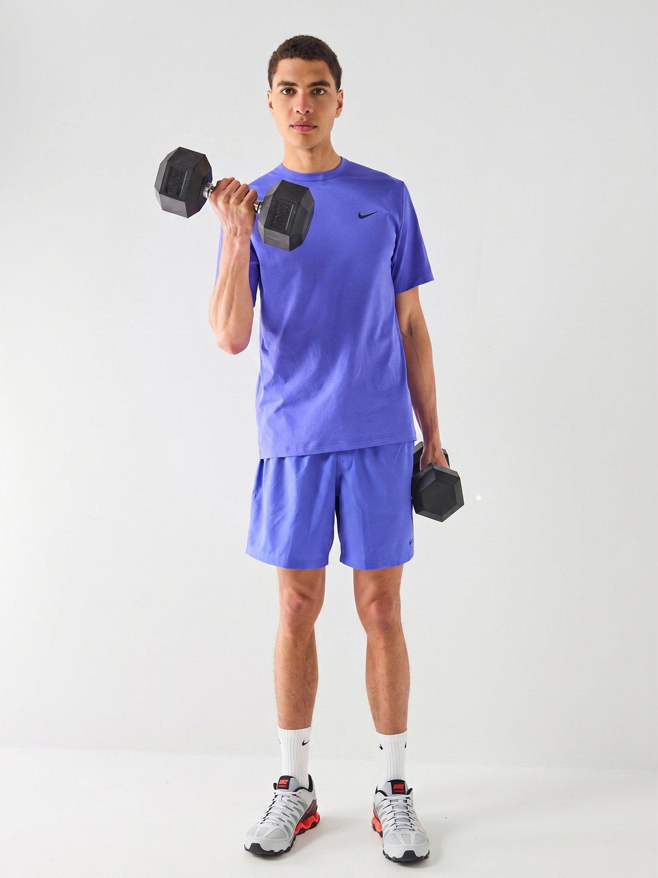 Image 3 of 7 of Nike Mens Training Dri-FIT 7 Inch Unlined Versatile Shorts - Blue