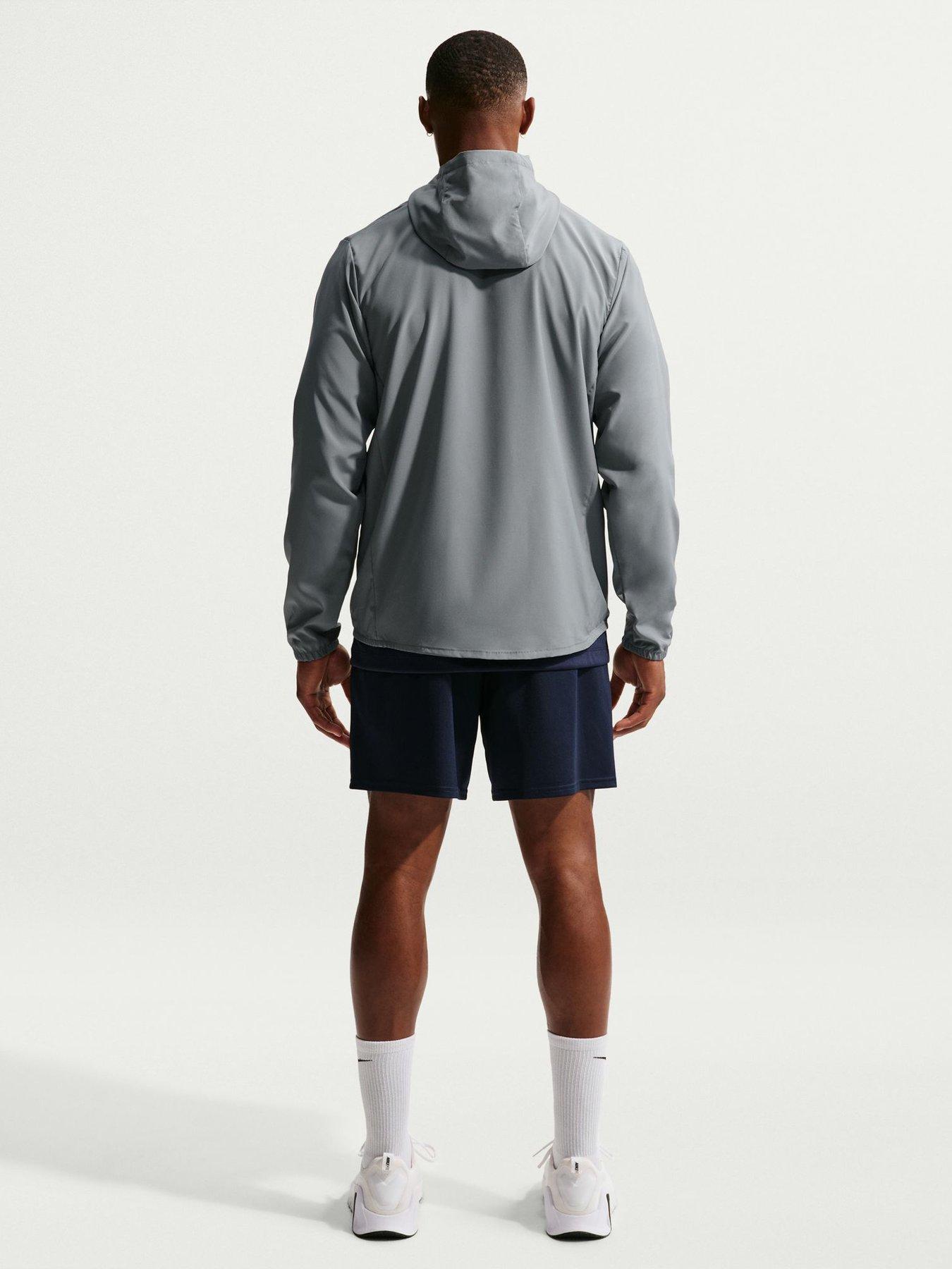  image of nike-mens-training-dri-fit-hooded-versatile-jacket-grey