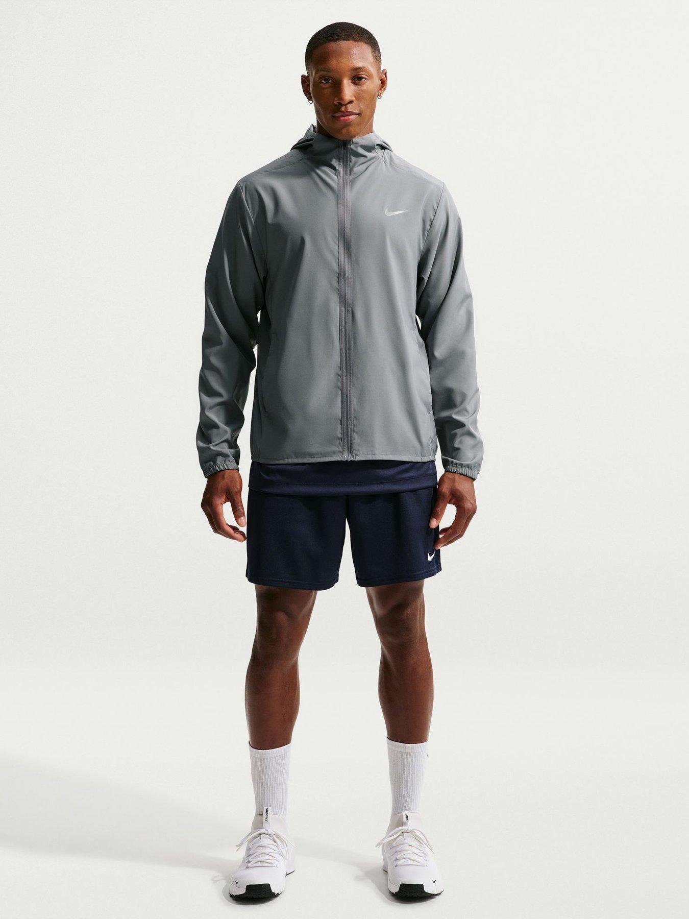  image of nike-mens-training-dri-fit-hooded-versatile-jacket-grey