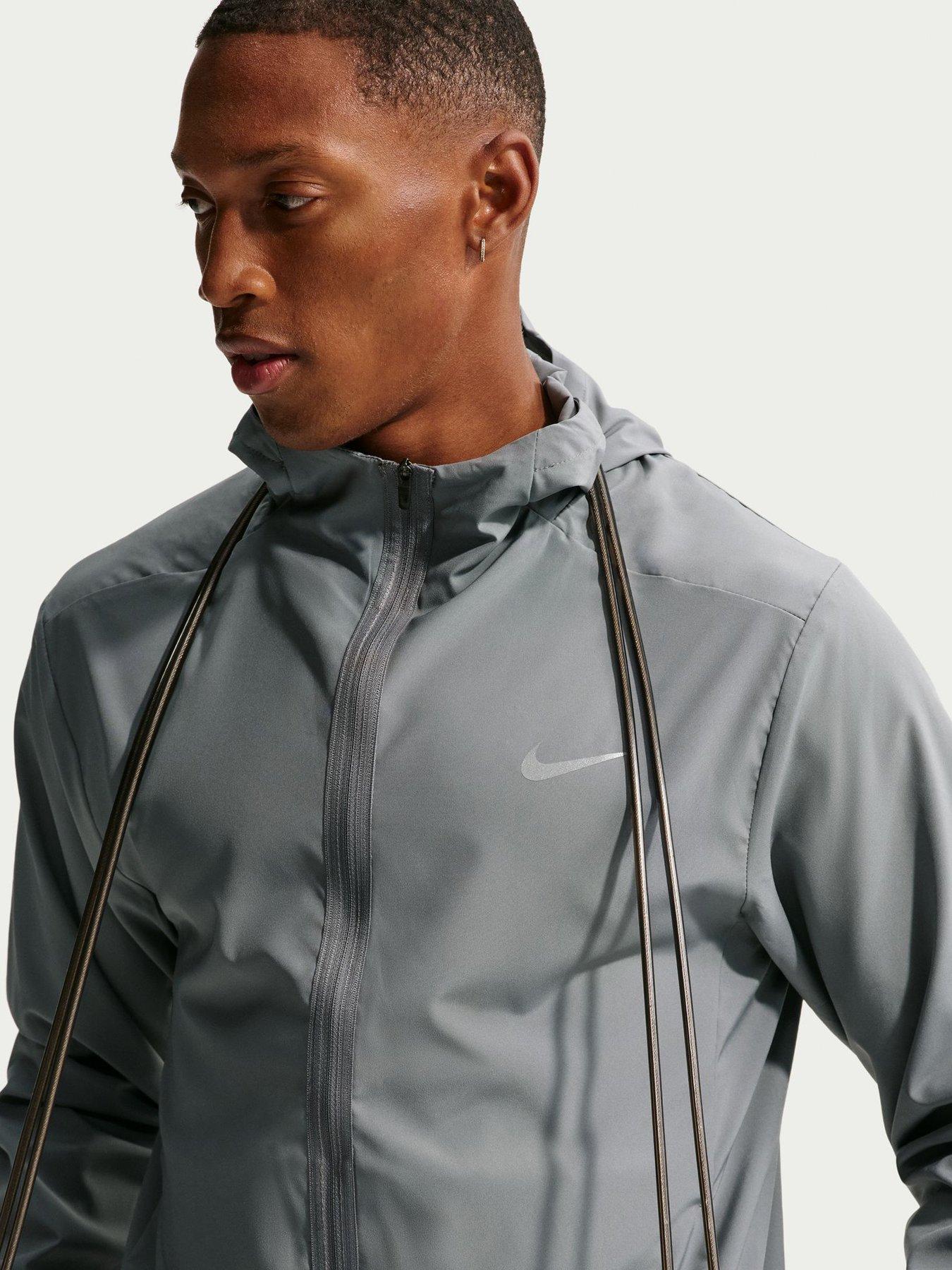  image of nike-mens-training-dri-fit-hooded-versatile-jacket-grey