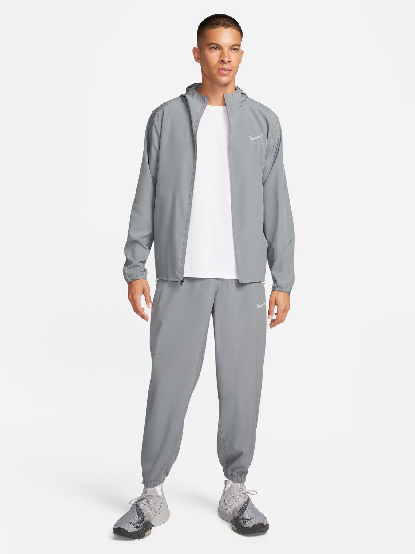  image of nike-mens-training-dri-fit-hooded-versatile-jacket-grey