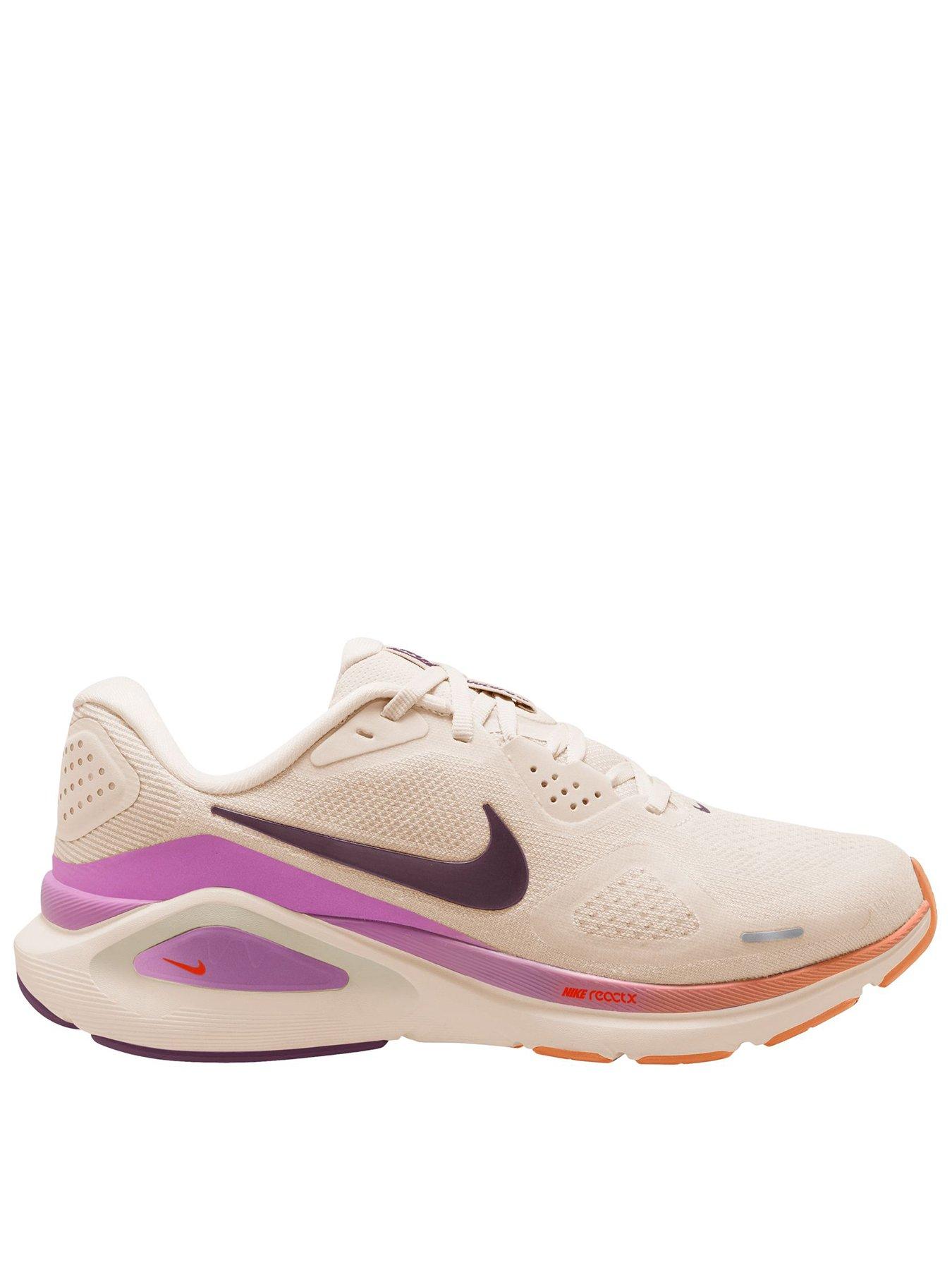 Nike Womens Running Structure 26 Trainers - White/Orange