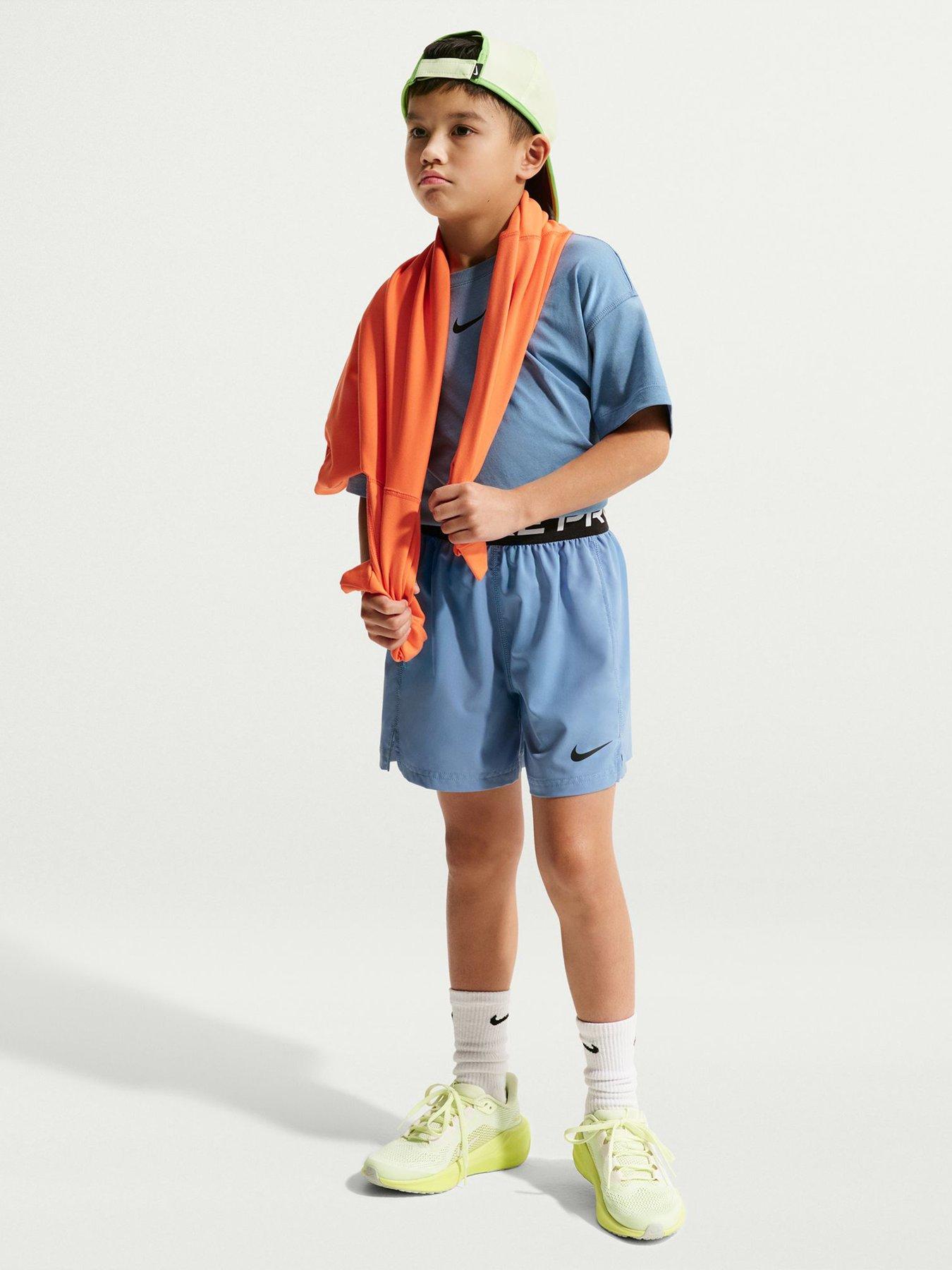 Image 3 of 5 of Nike Junior Boys Training Dri-FIT Shorts - Blue