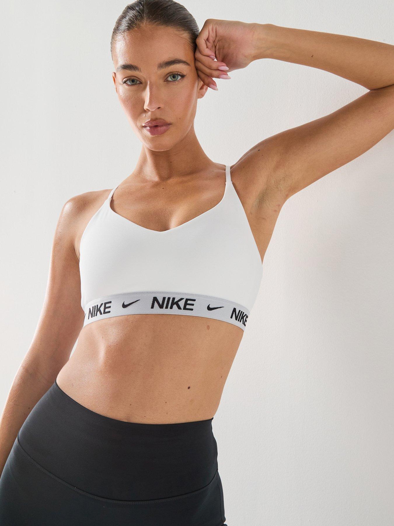 Nike Womens Training Dri-FIT Indy Light Support Sports Bra - White