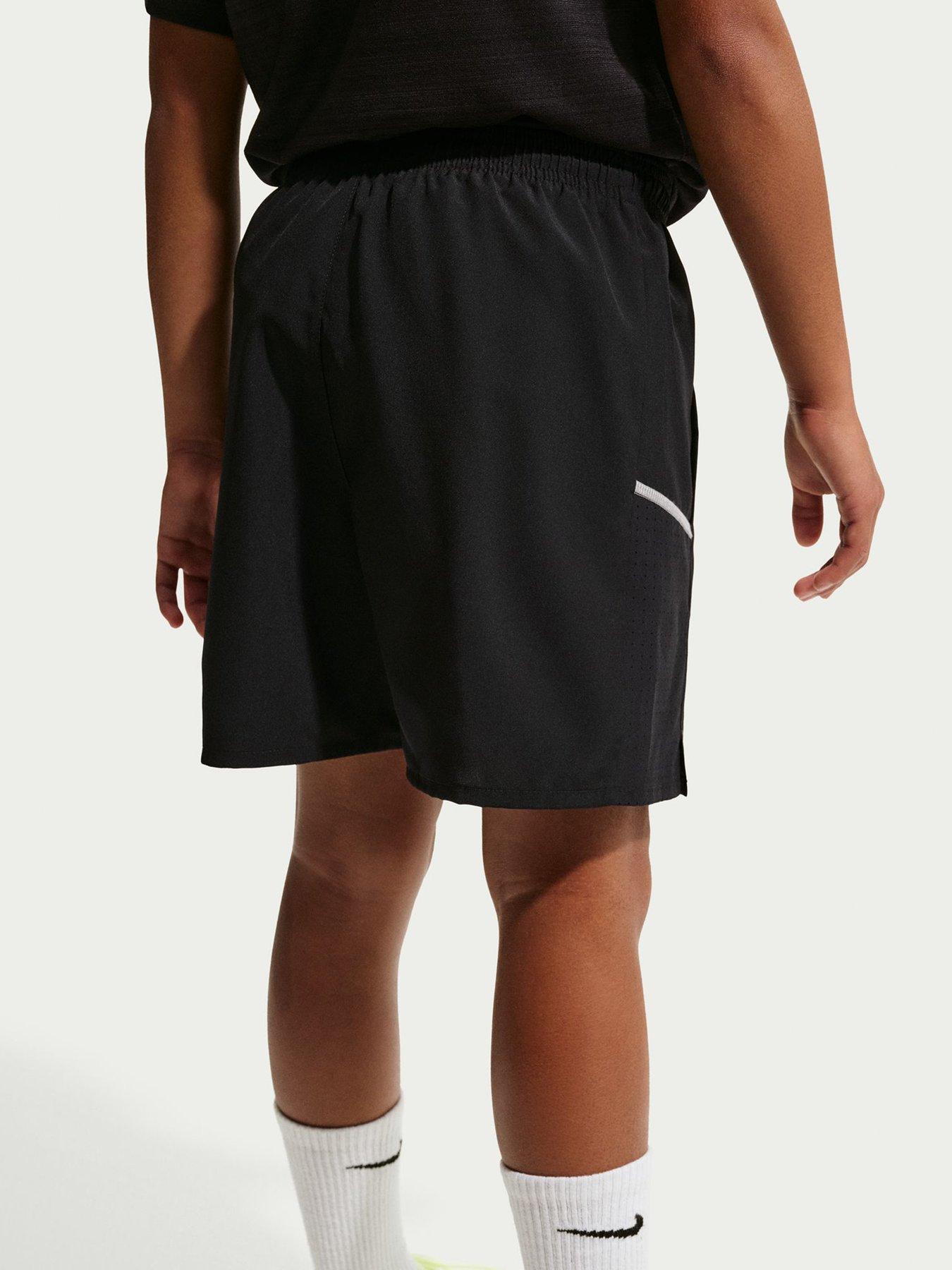 stillFront image of nike-junior-boys-dri-fit-training-shorts-black