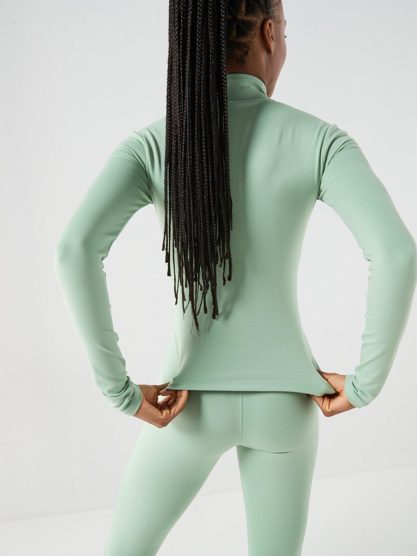 Image 2 of 7 of Nike Womens Training One Dri-FIT Full Zip Fitted Jacket - Green