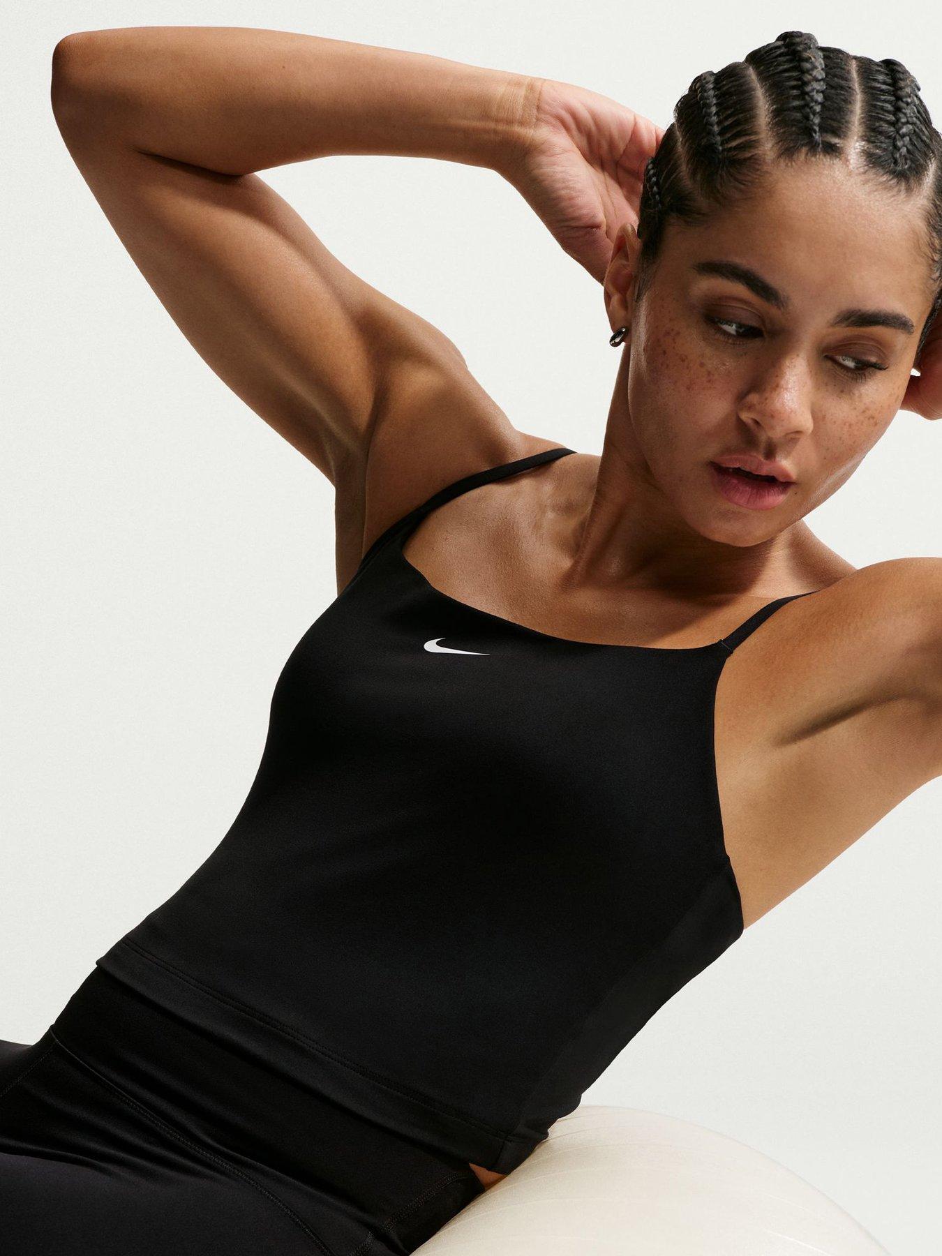 Nike Womens One Dri-FIT Training Bra Tank - Black/White