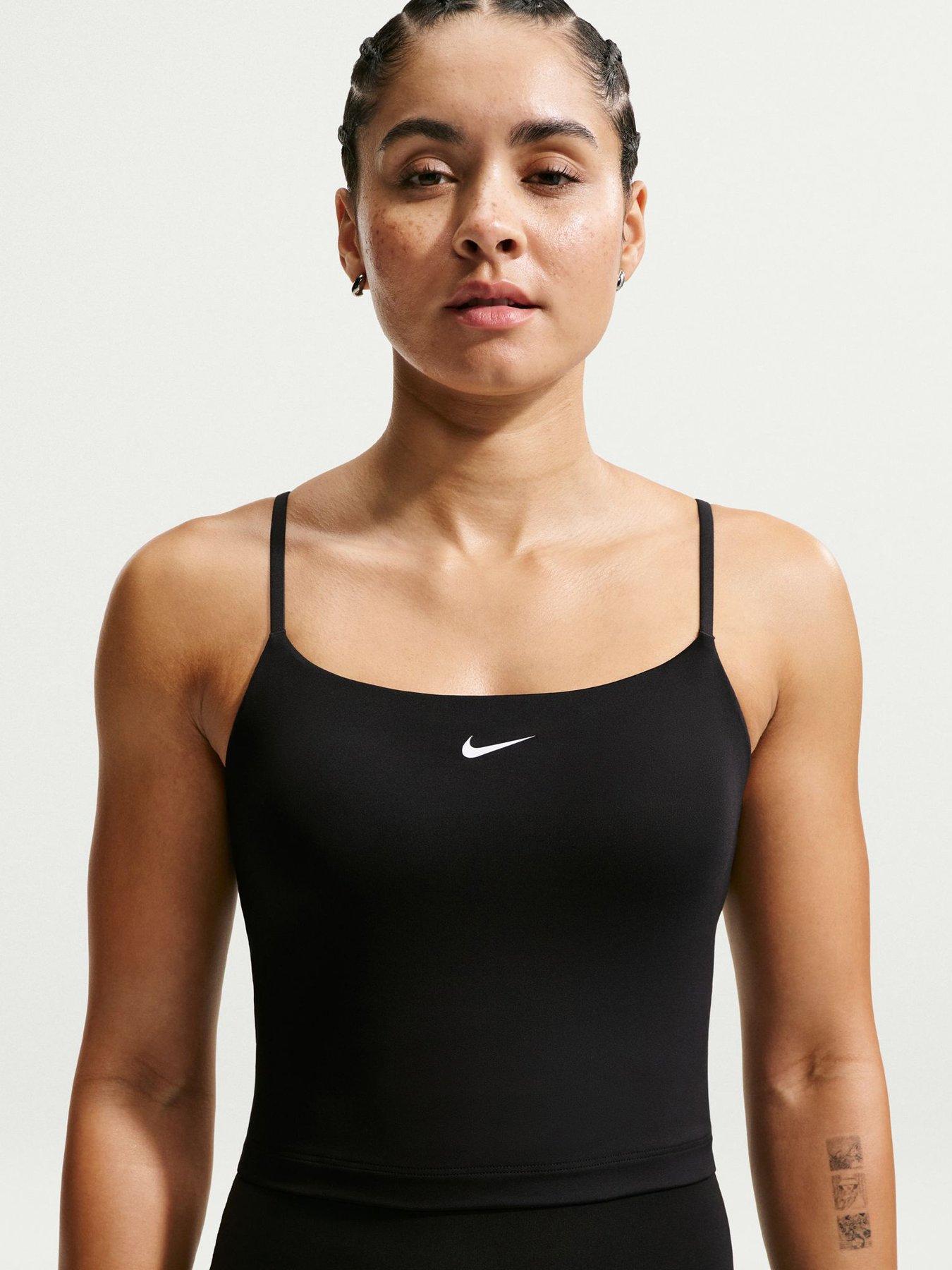 Image 5 of 5 of Nike Womens One Dri-FIT Training Bra Tank - Black/White