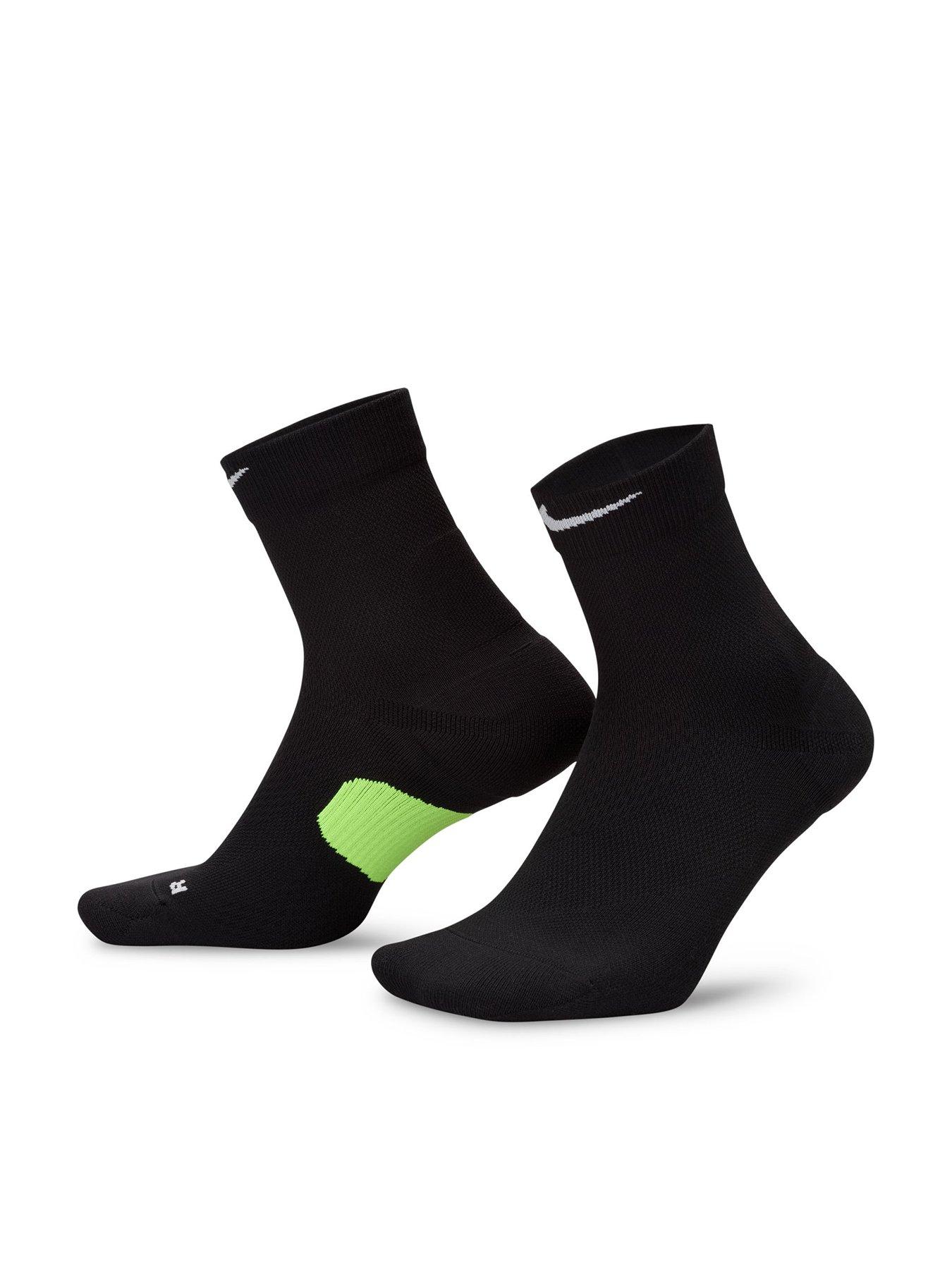 Nike Unisex Running Lightweight Micro Crew Socks (1 Pair) - Black