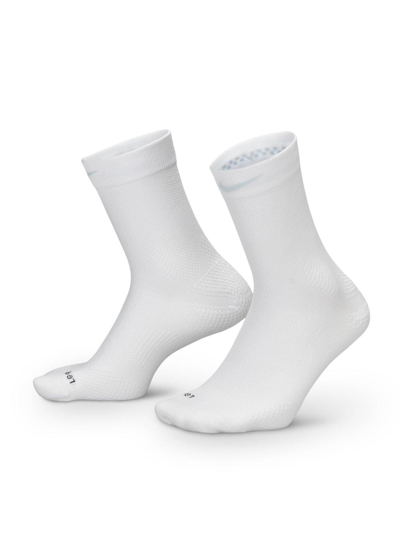 front image of nike-unisex-running-lightweight-micro-crew-socks-1-pair-white