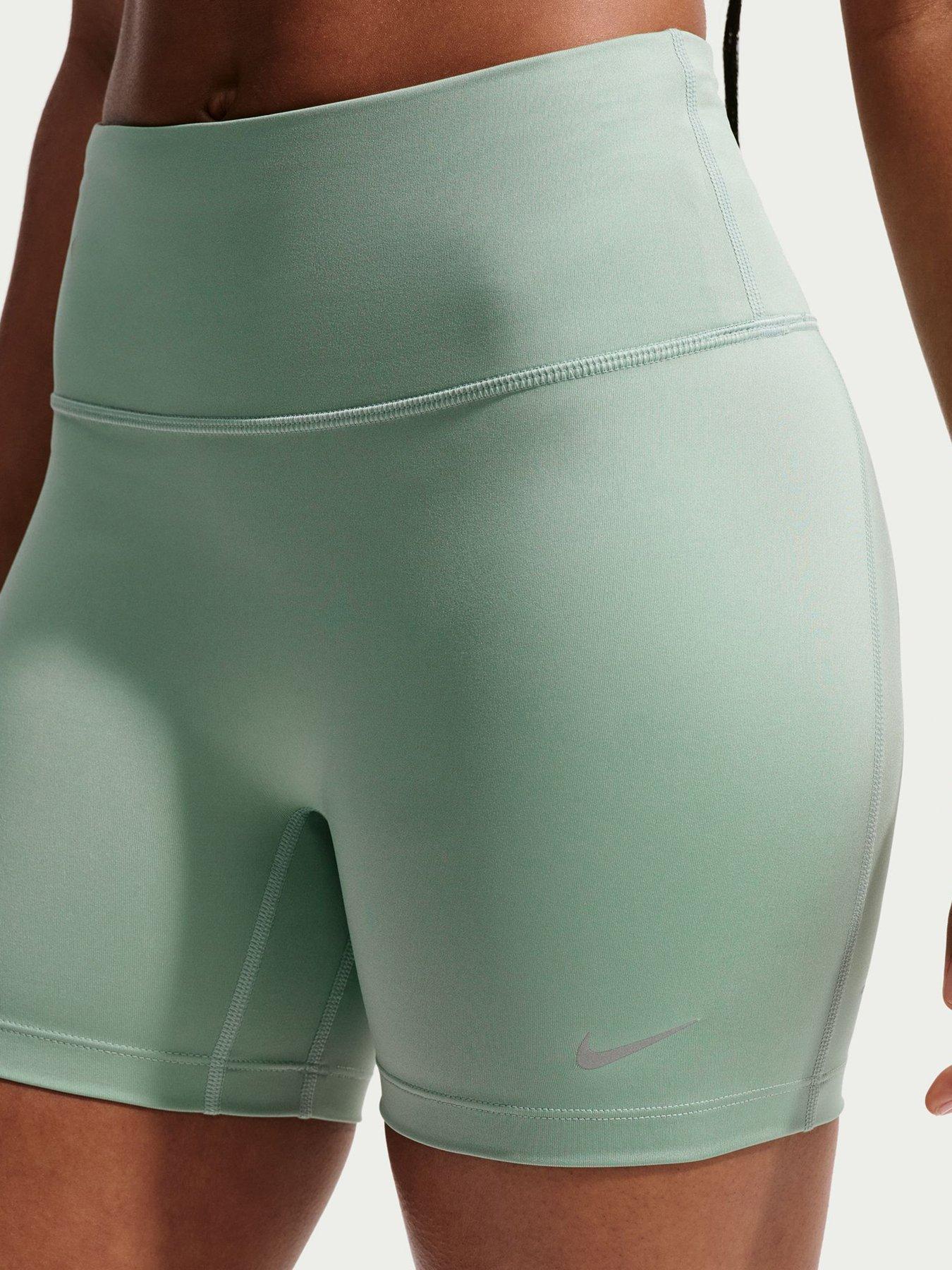 Nike Womens Running High Waisted 4 Inch Tight Shorts - Green