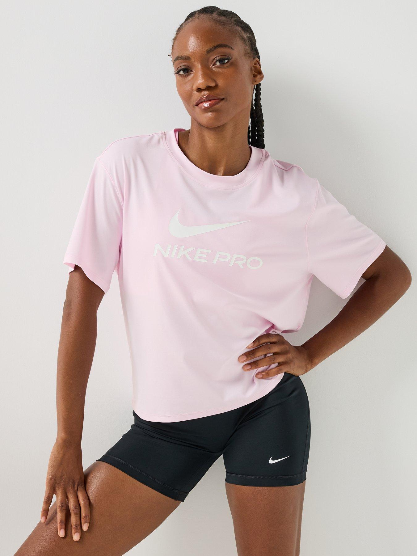 Nike Womens Training Pro 365 Dri-FIT Loose T-Shirt - Pink
