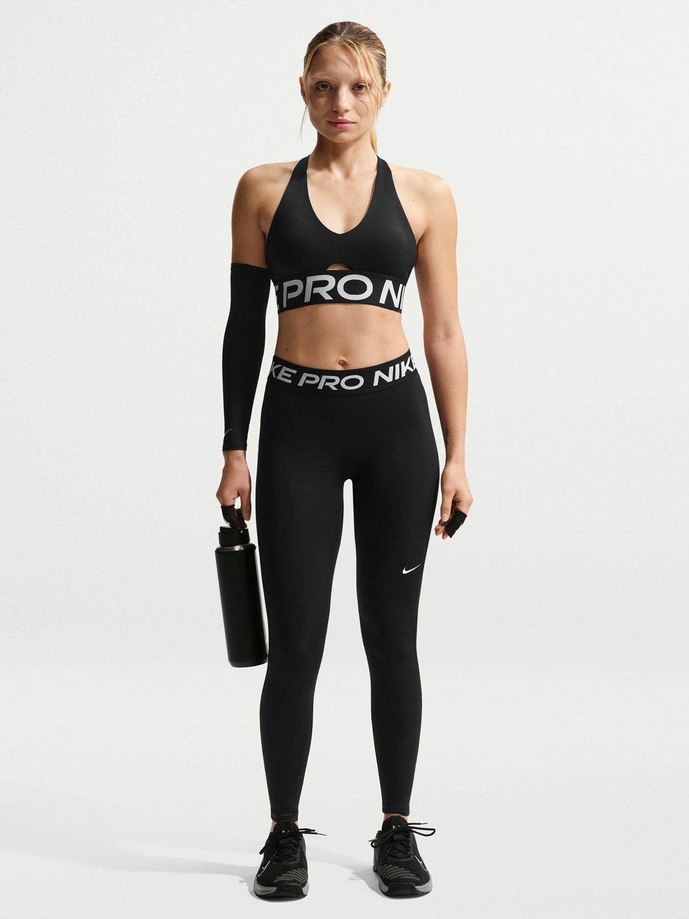 Nike Womens Training Pro 365 Dri-FIT Mid Rise Leggings - Black/White