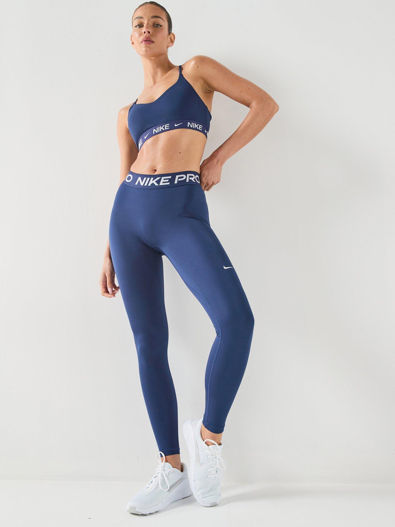 Nike Womens Pro 365 Dri-FIT Training Mid Rise Tights - Navy