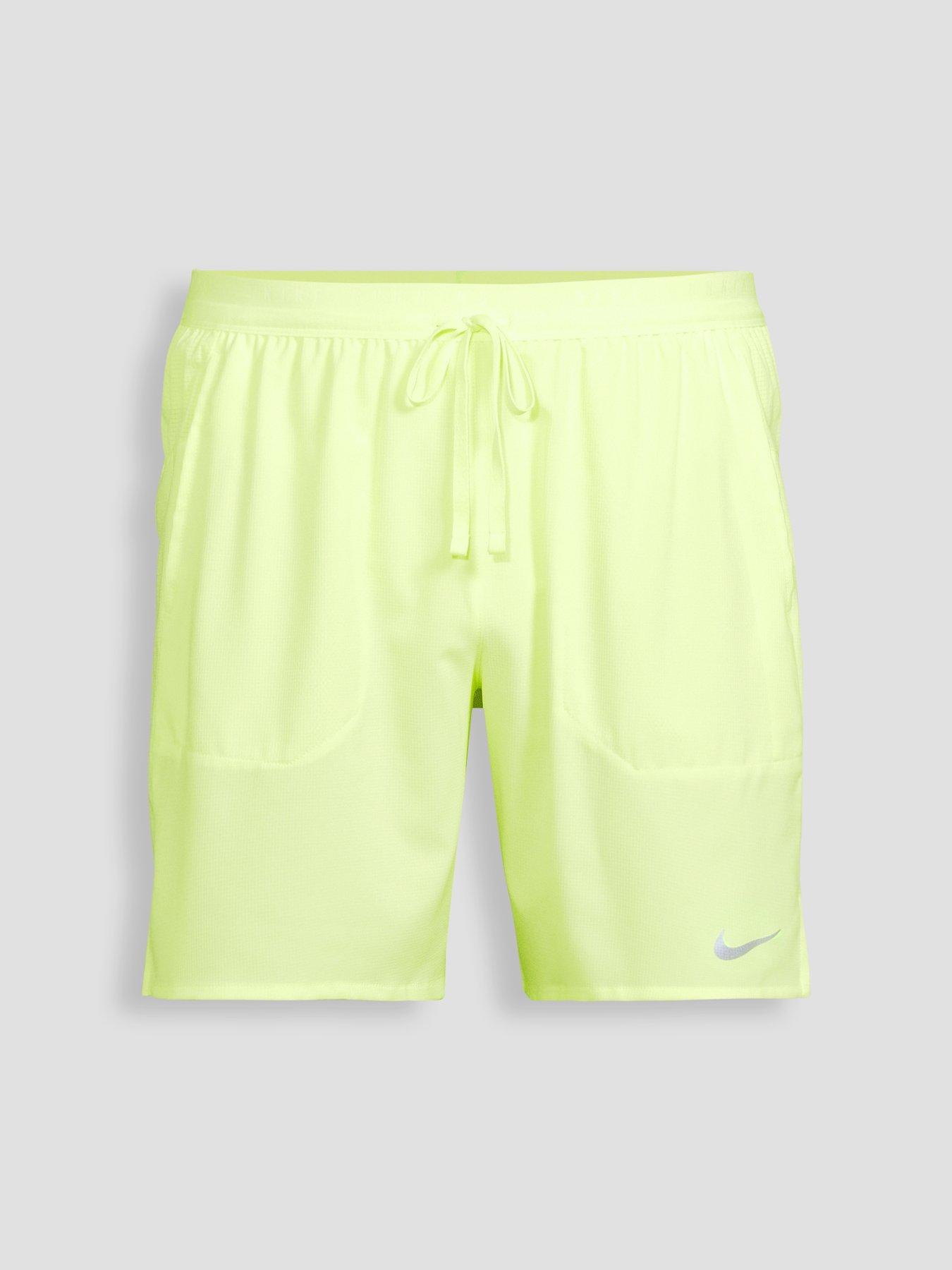 Image 7 of 7 of Nike Mens Running Dri-FIT Stride 7 Inch Brief Lined Shorts - YELLOW