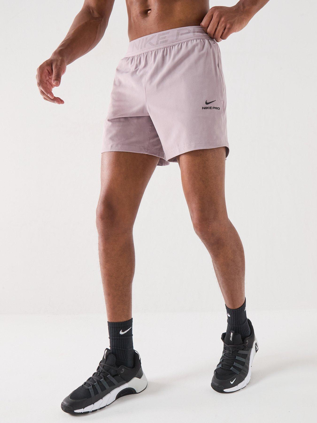 Nike Mens Training Dri-FIT 6 Inch Shorts - Beige